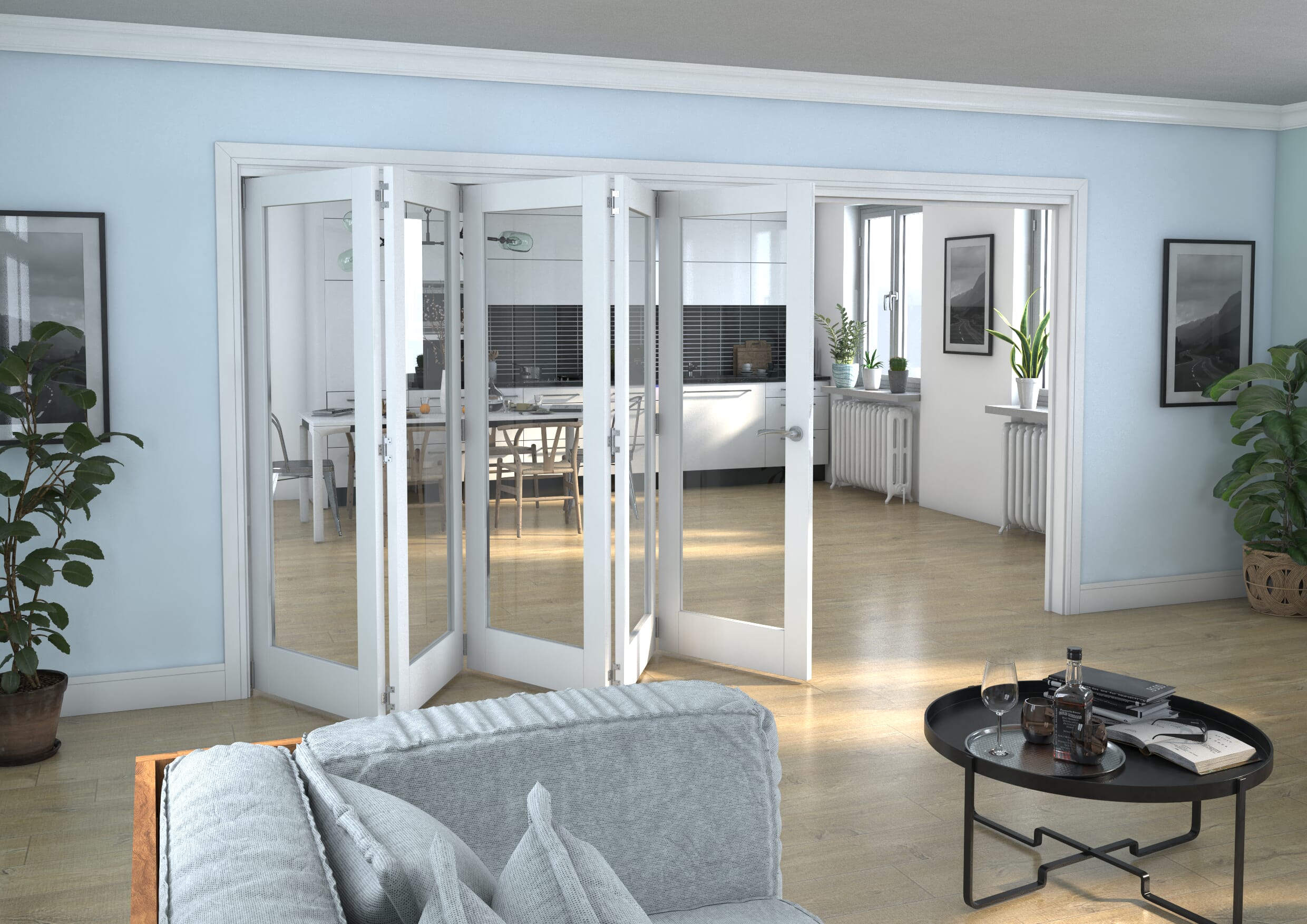 White P10 Roomfold Grande (5 + 0 x 762mm Doors)