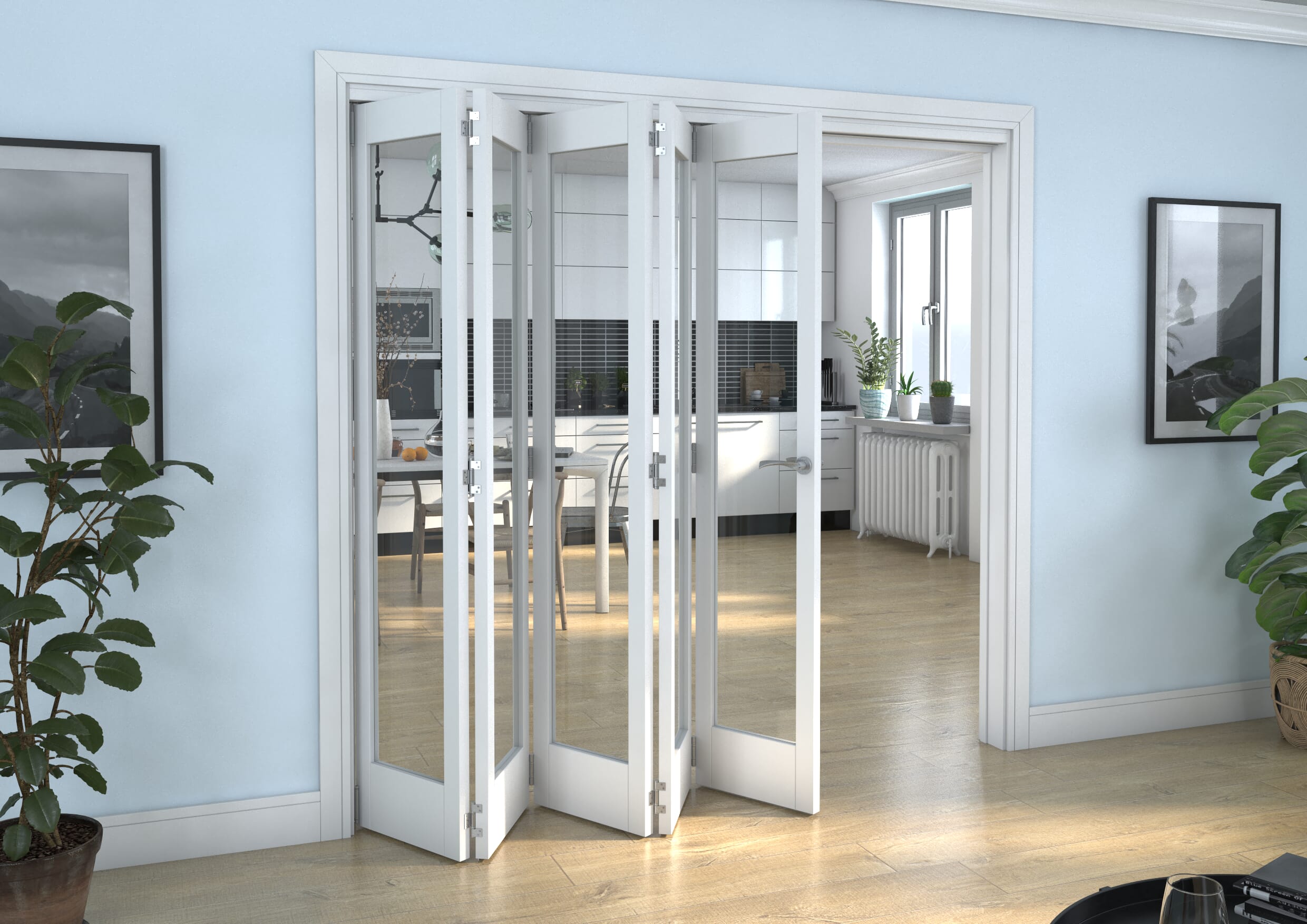 White P10 Roomfold Grande (5 + 0 x 419mm Doors)