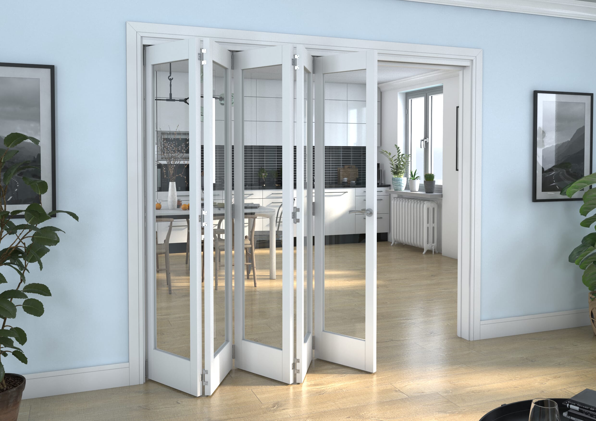 White P10 Roomfold Grande (5 + 0 x 457mm Doors)