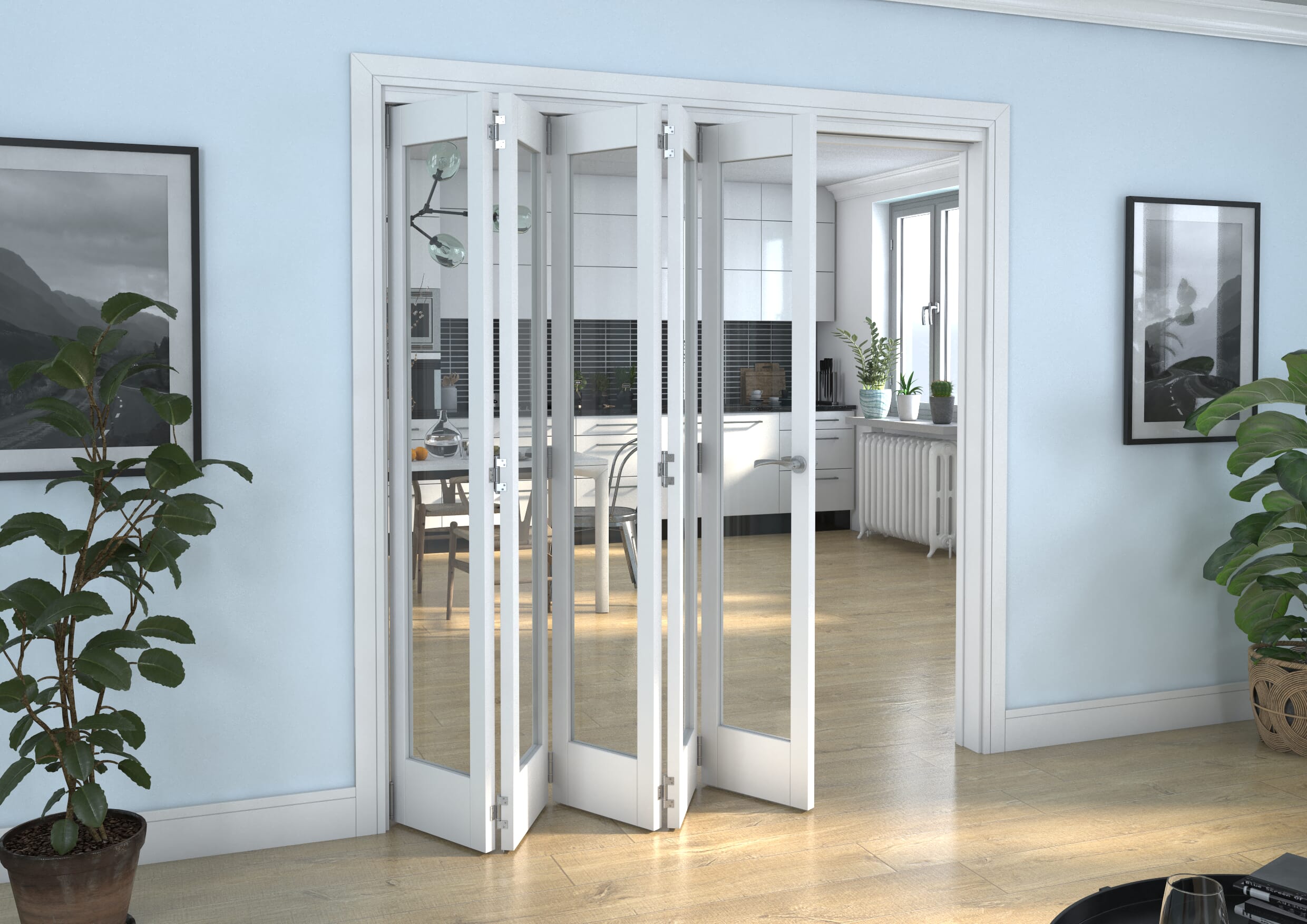 White P10 Roomfold Grande (5 + 0 x 381mm Doors)