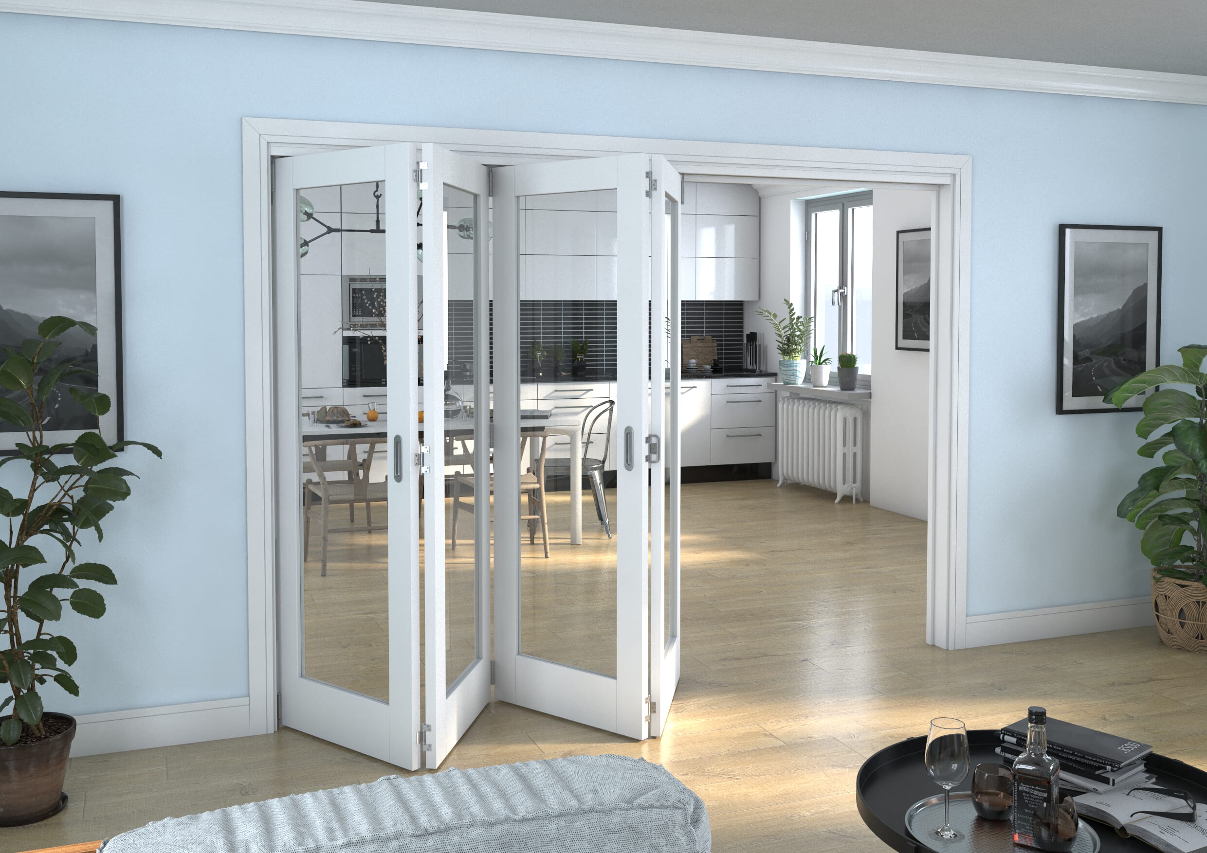White P10 Roomfold Grande (4 + 0 x 686mm Doors)