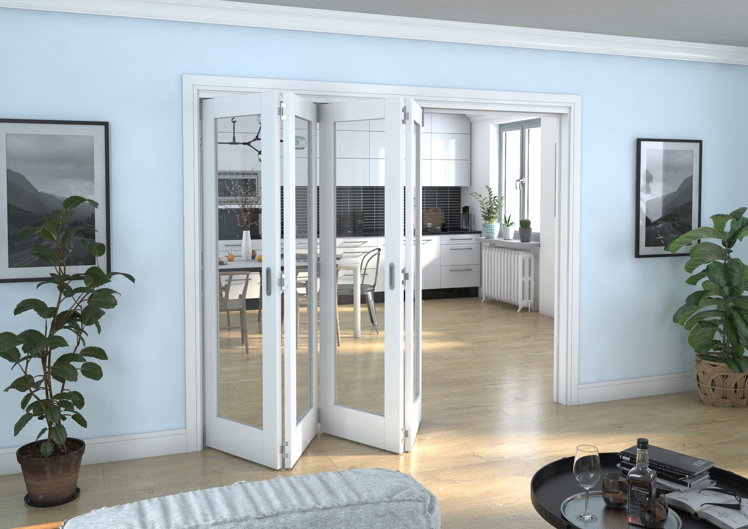 White P10 Roomfold Grande (4 + 0 x 610mm Doors)