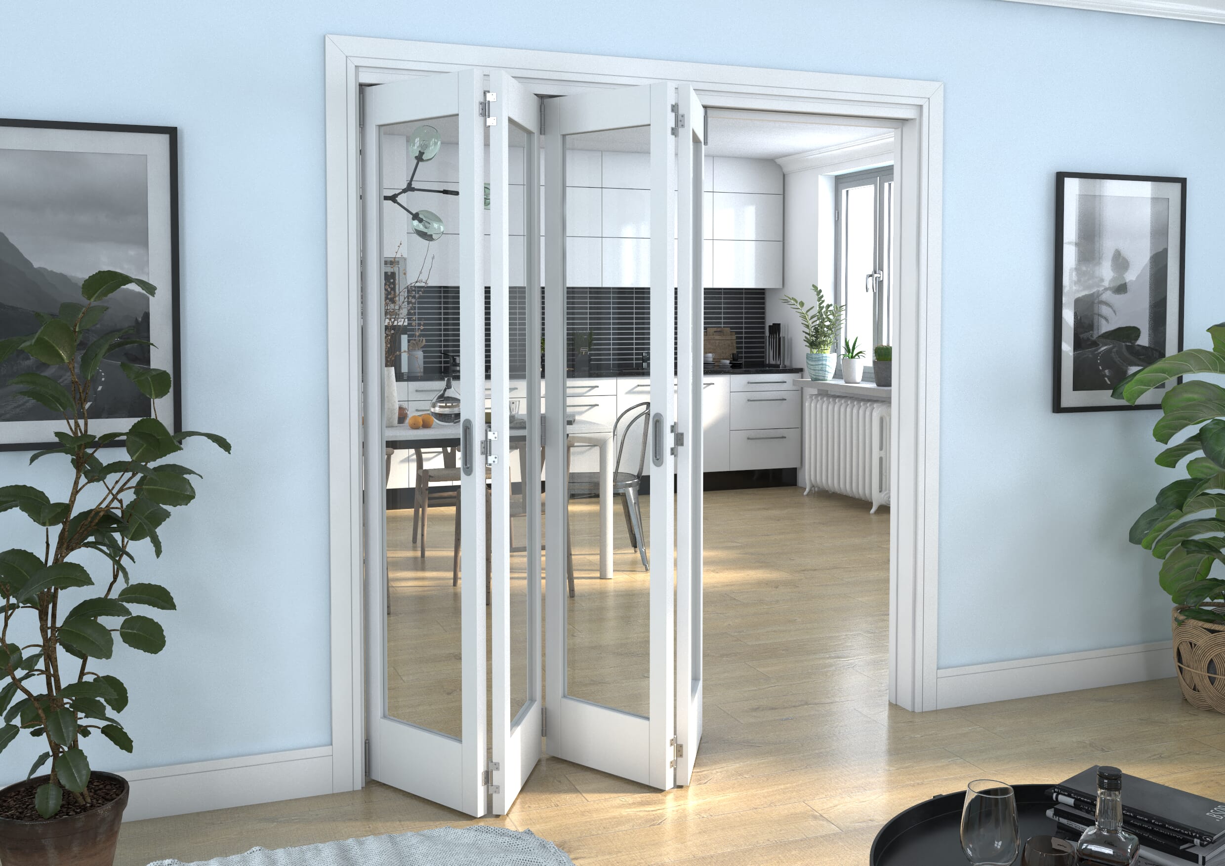 White P10 Roomfold Grande (4 + 0 x 457mm Doors)