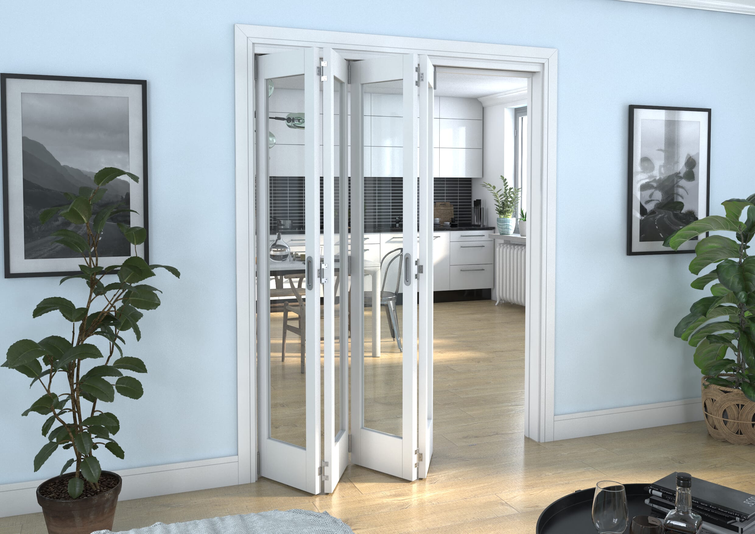 White P10 Roomfold Grande (4 + 0 x 381mm Doors)