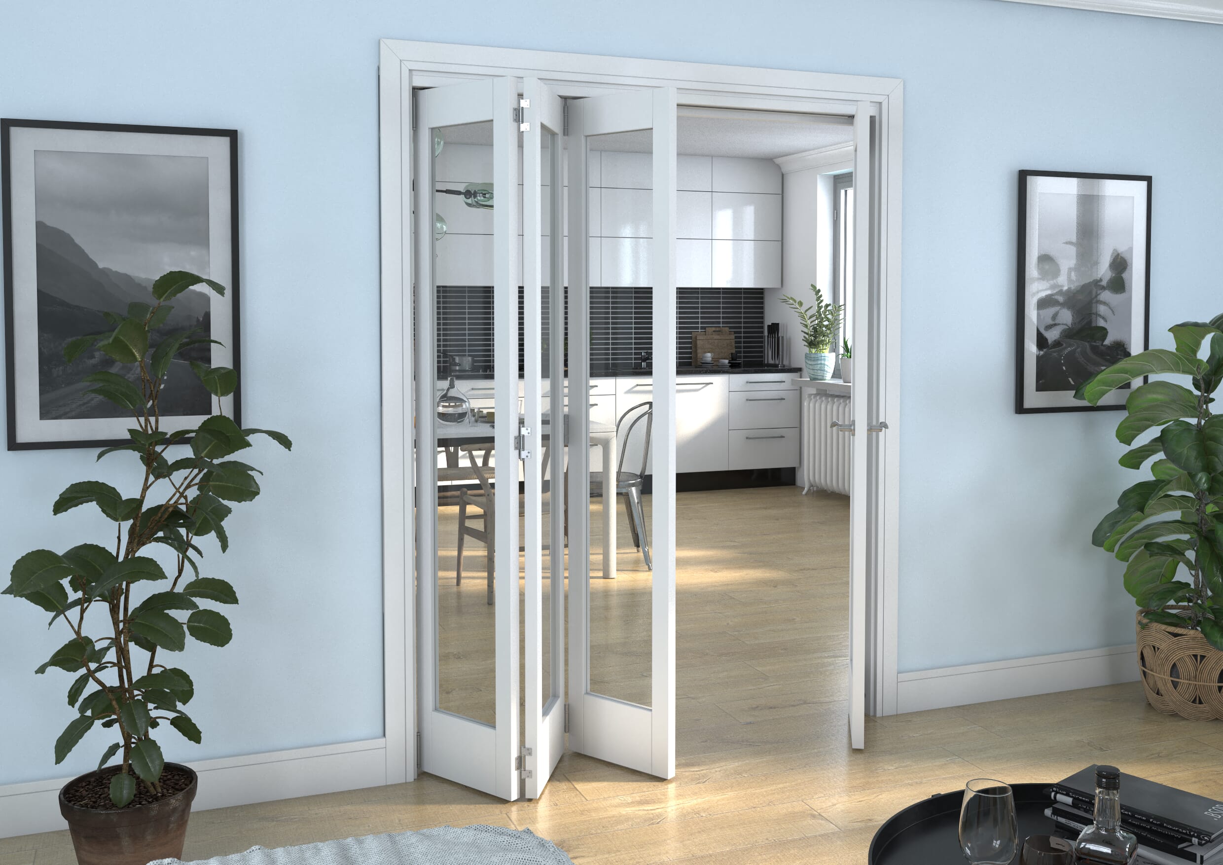 White P10 Roomfold Grande (3 + 1 x 381mm Doors)