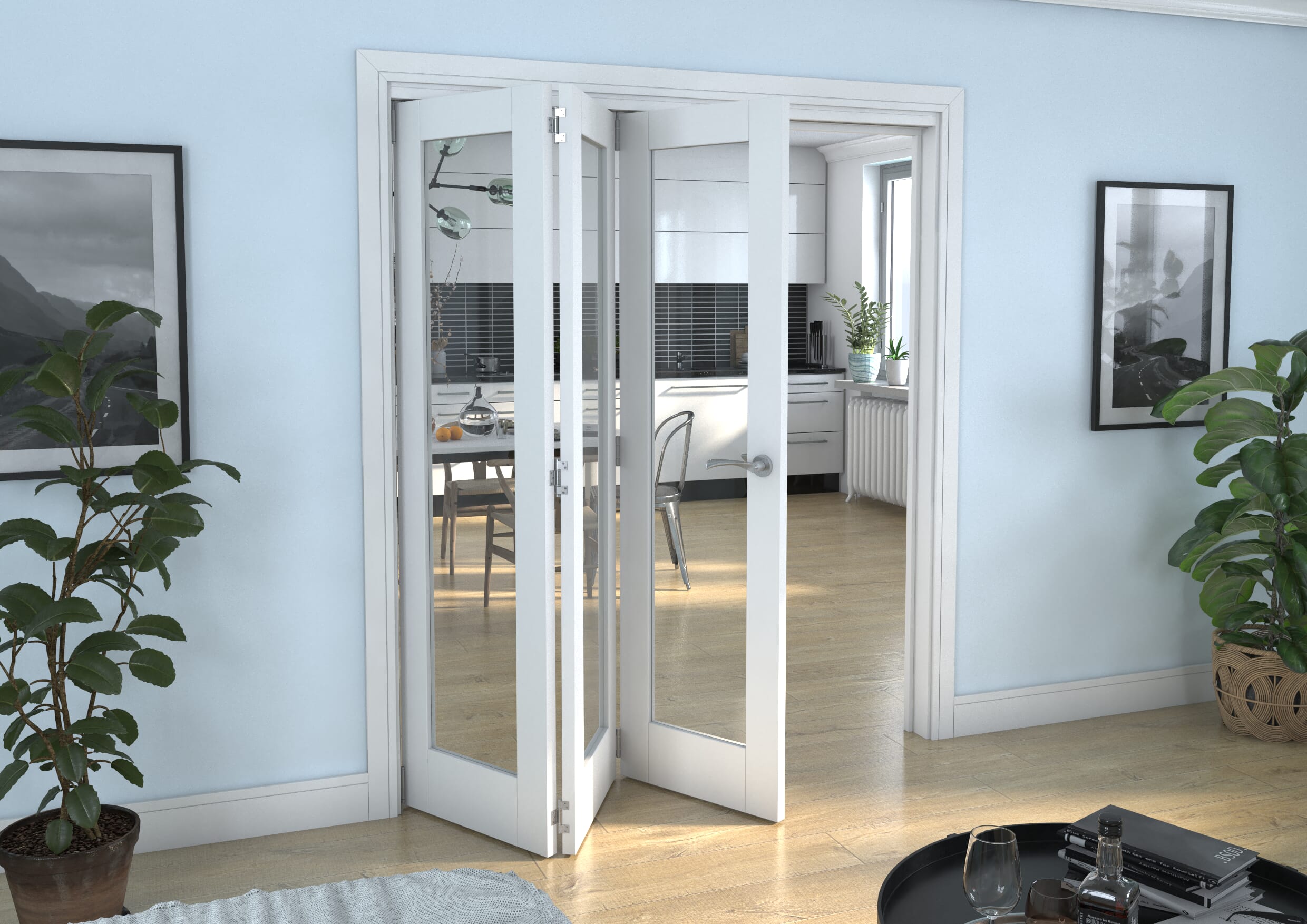 White P10 Roomfold Grande 1800mm 3 + 0 Set