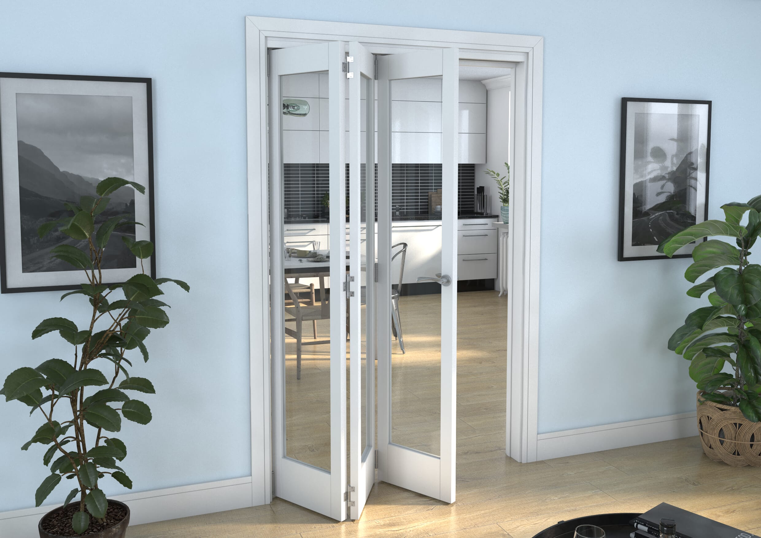 White P10 Roomfold Grande (3 + 0 x 419mm Doors)