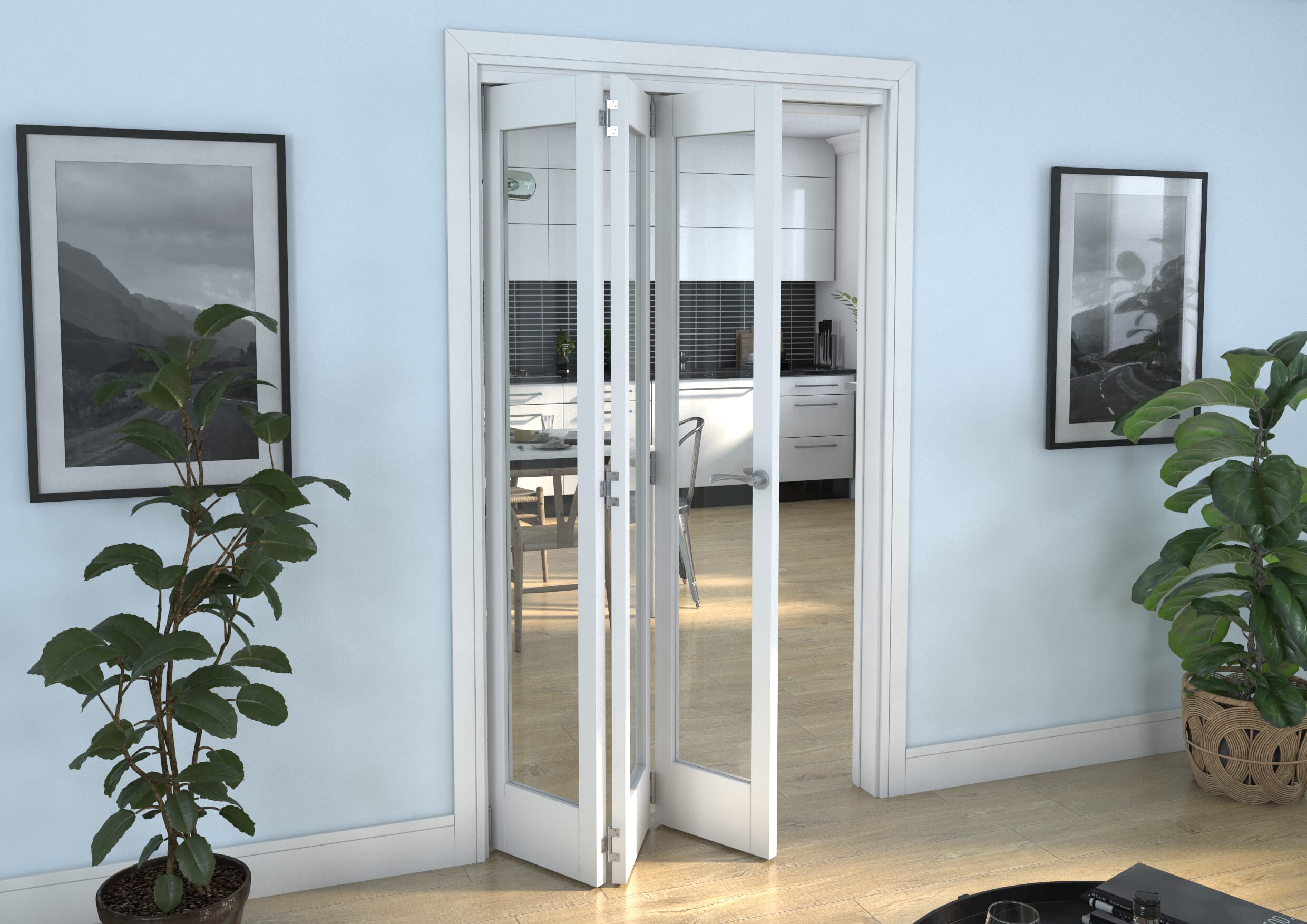 White P10 Roomfold Grande (3 + 0 x 381mm Doors)