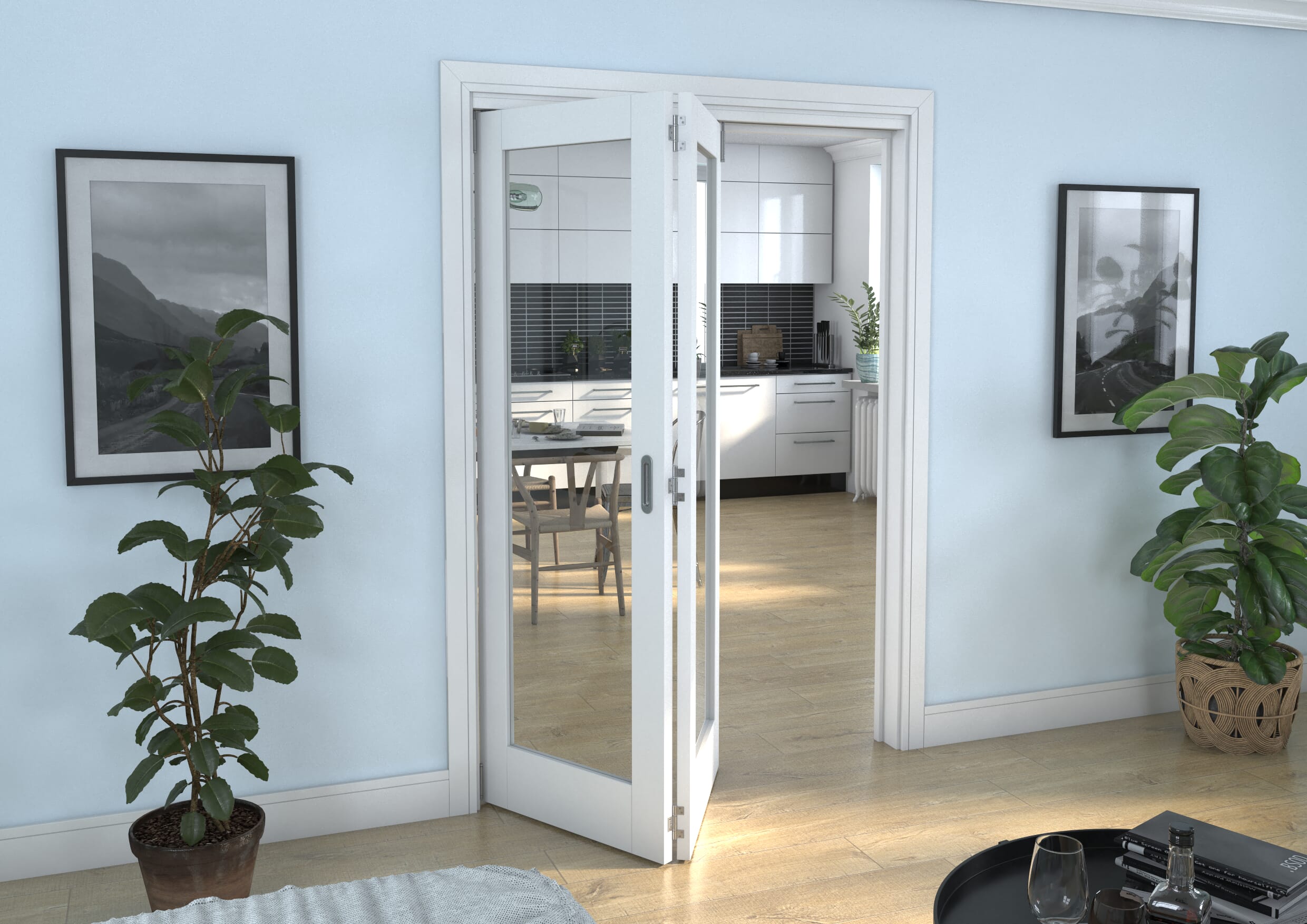 White P10 Roomfold Grande (2 + 0 x 686mm Doors)