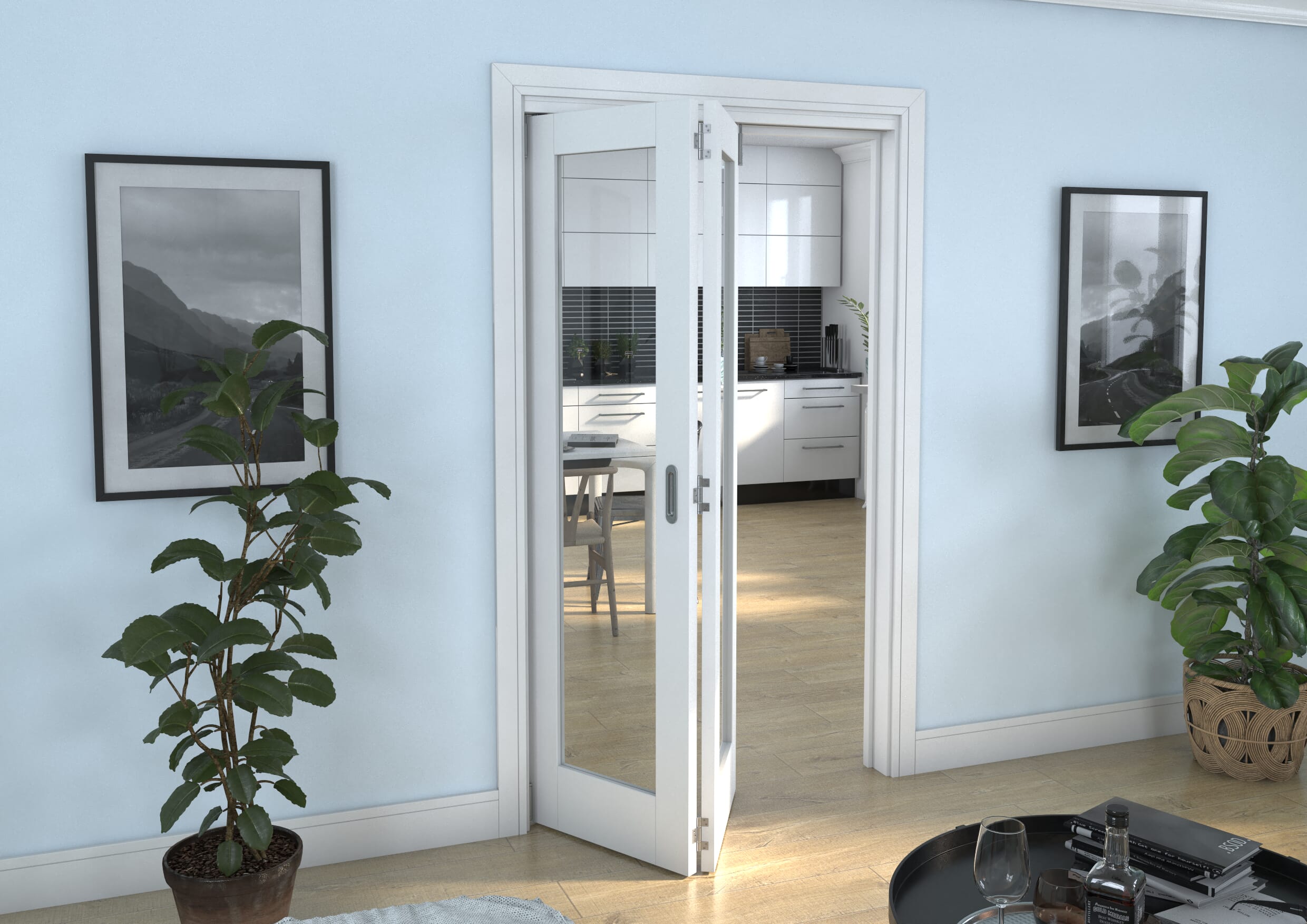 White P10 Roomfold Grande (2 + 0 x 573mm Doors)