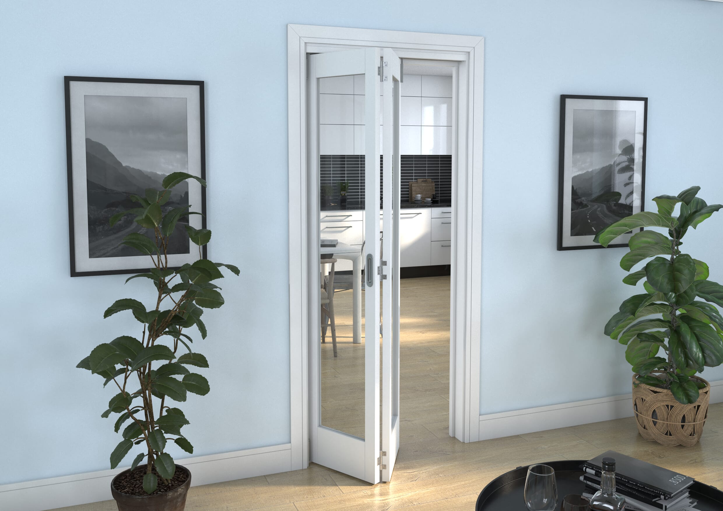 White P10 Roomfold Grande (2 + 0 x 419mm Doors)