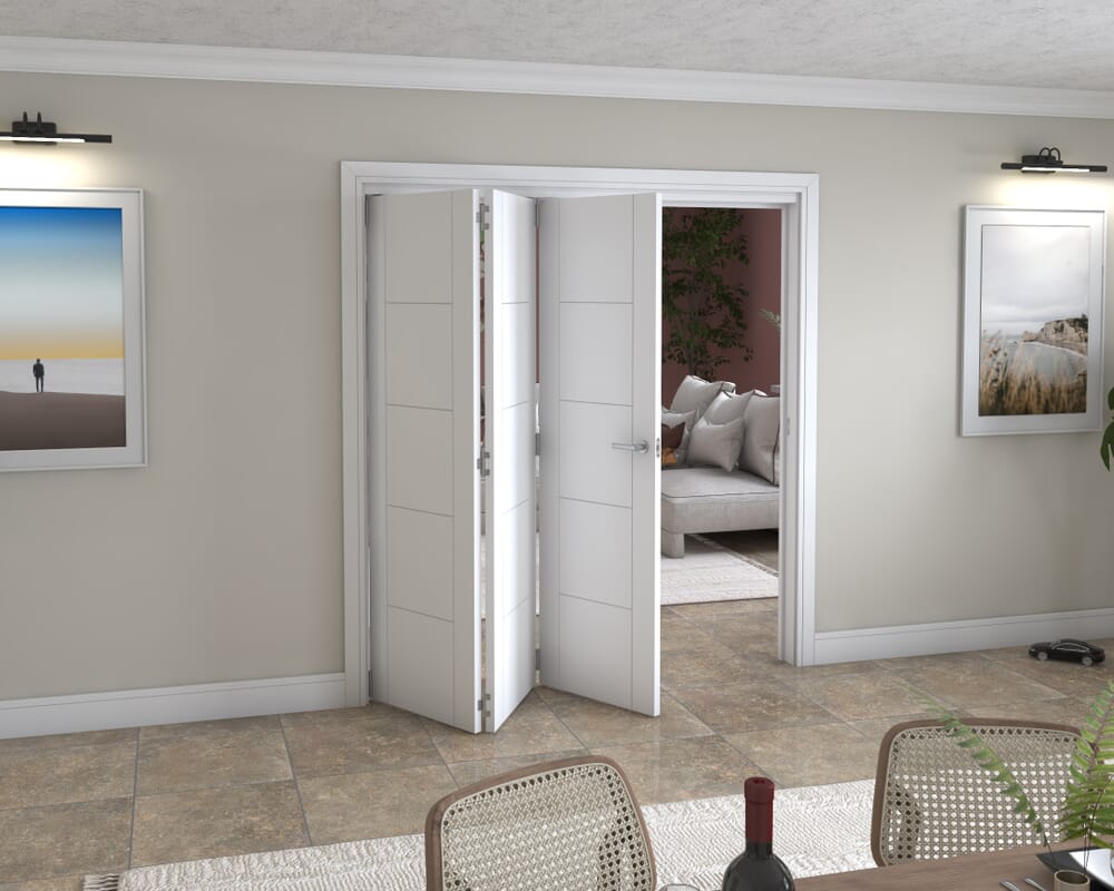 1905x2060x133mm White Iseo Roomfold Grande (3+0)