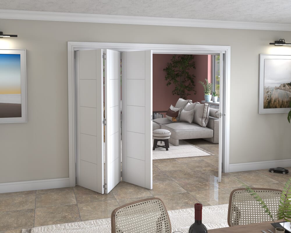 2528x2060x133mm White Iseo Roomfold Grande (3+1)