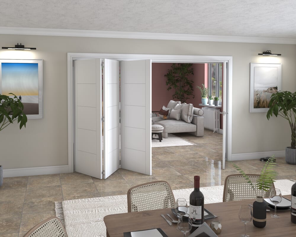 3136x2060x133mm White Iseo Roomfold Grande (3+1)