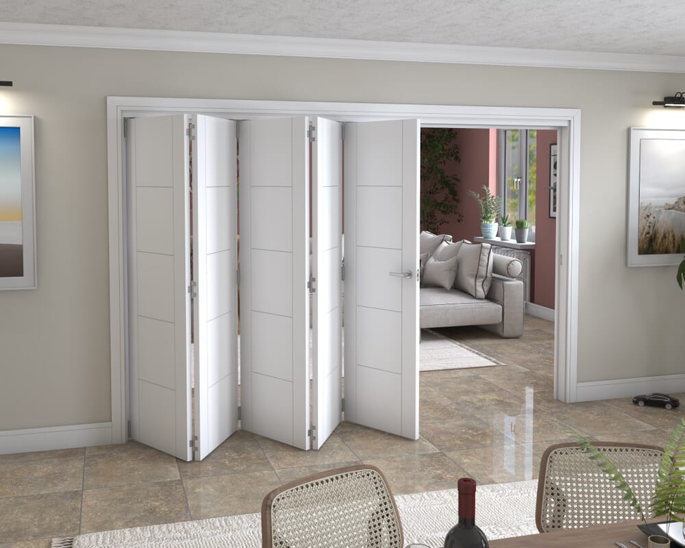 3131x2060x133mm White Iseo Roomfold Grande (5+0)