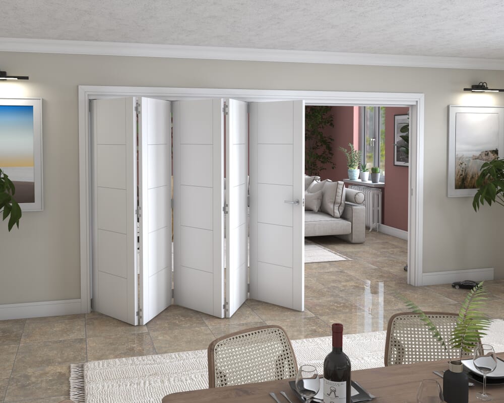 3511x2060x133mm White Iseo Roomfold Grande (5+0)