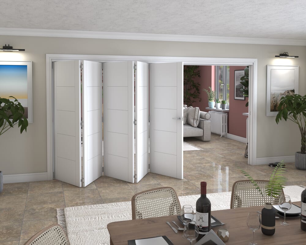 3891x2060x133mm White Iseo Roomfold Grande (5+0)