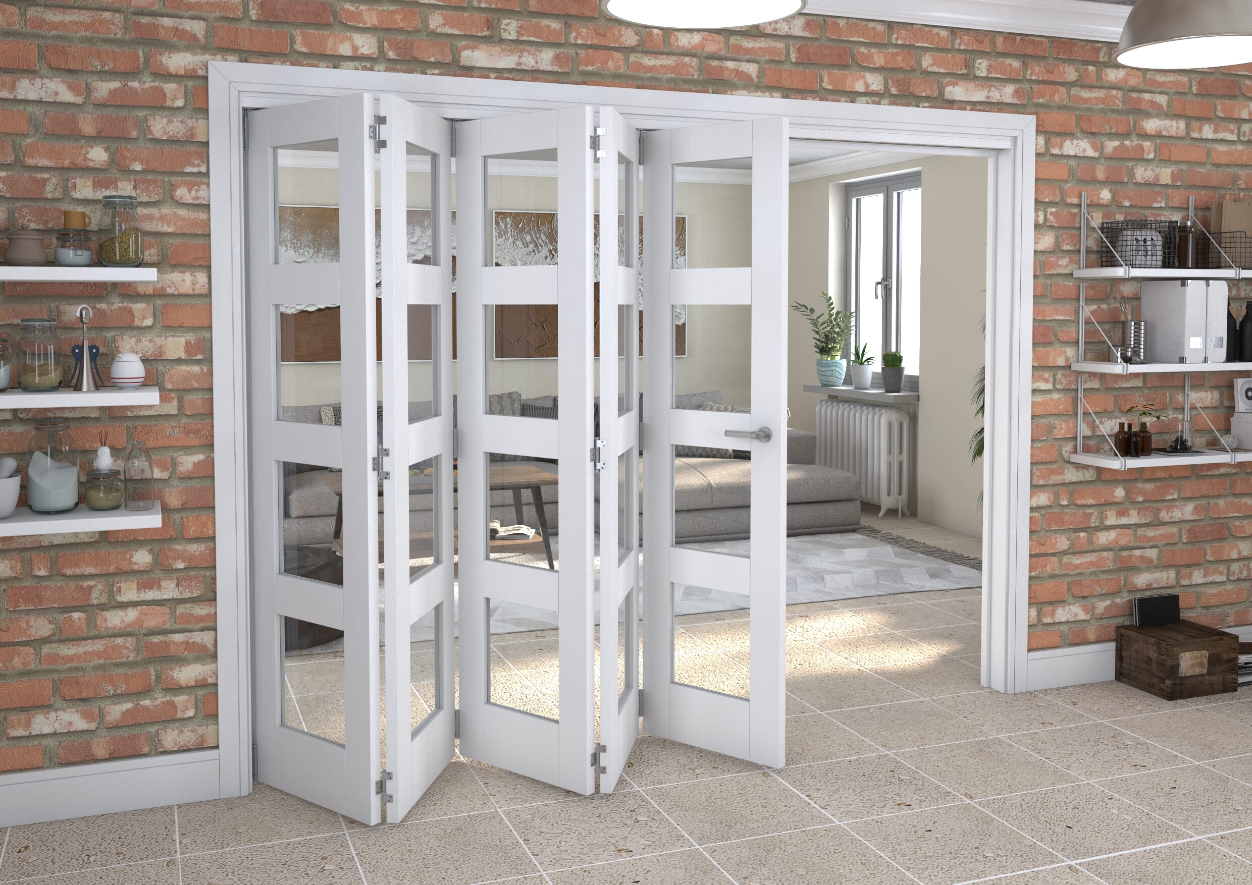 White 4L Roomfold Grande (5 + 0 x 533mm Doors)