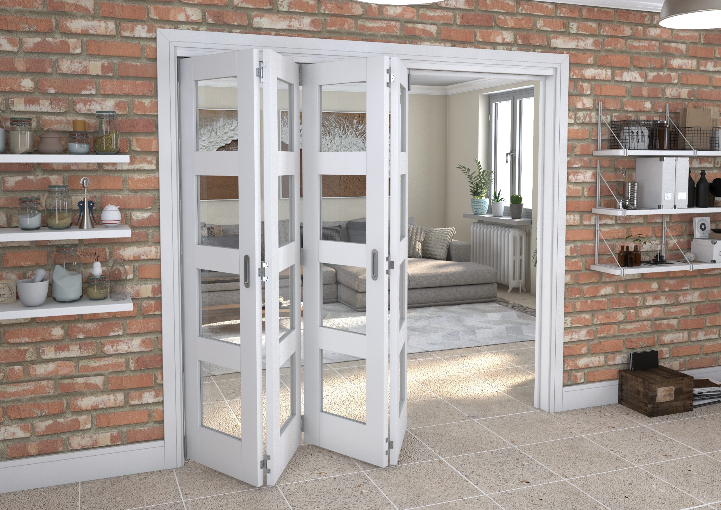 White 4L Roomfold Grande (4 + 0 x 533mm Doors)