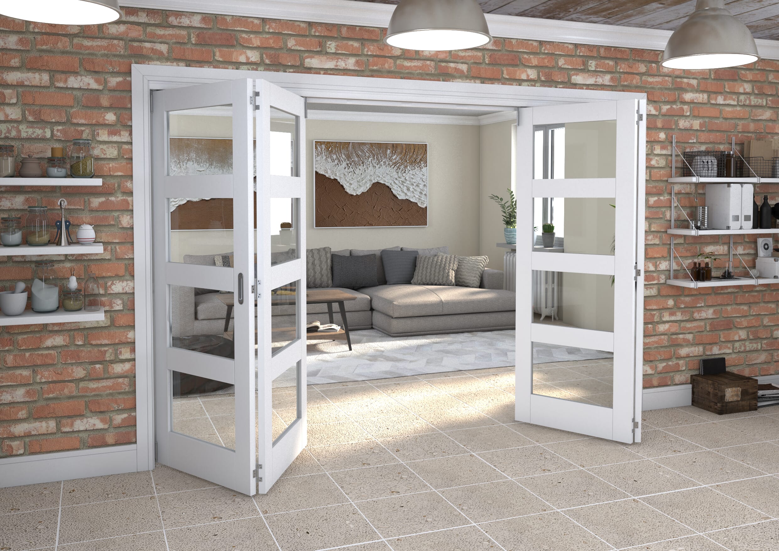 White 4L Roomfold Grande (2 + 2 x 762mm Doors)