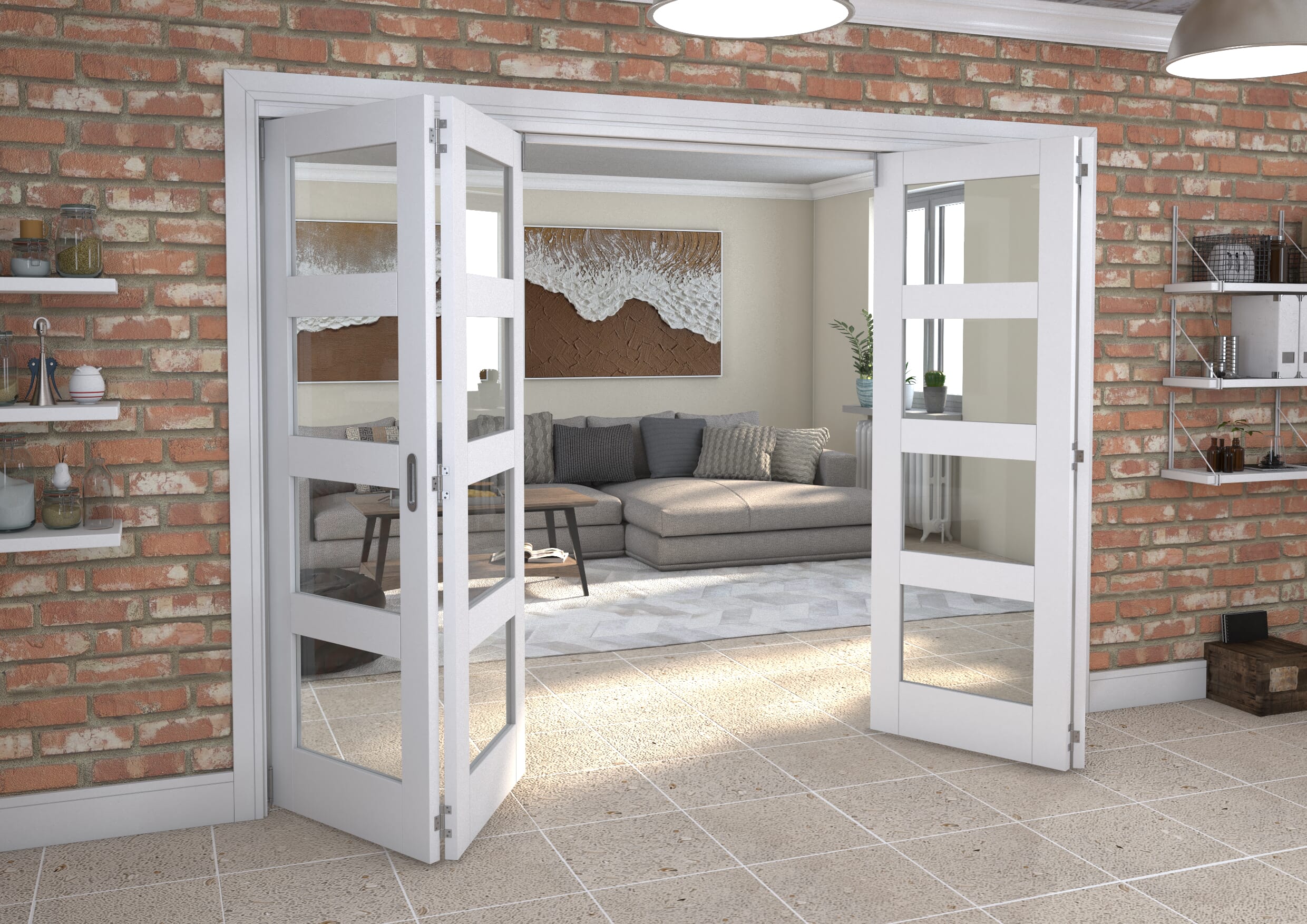 White 4L Roomfold Grande (2 + 2 x 686mm Doors)