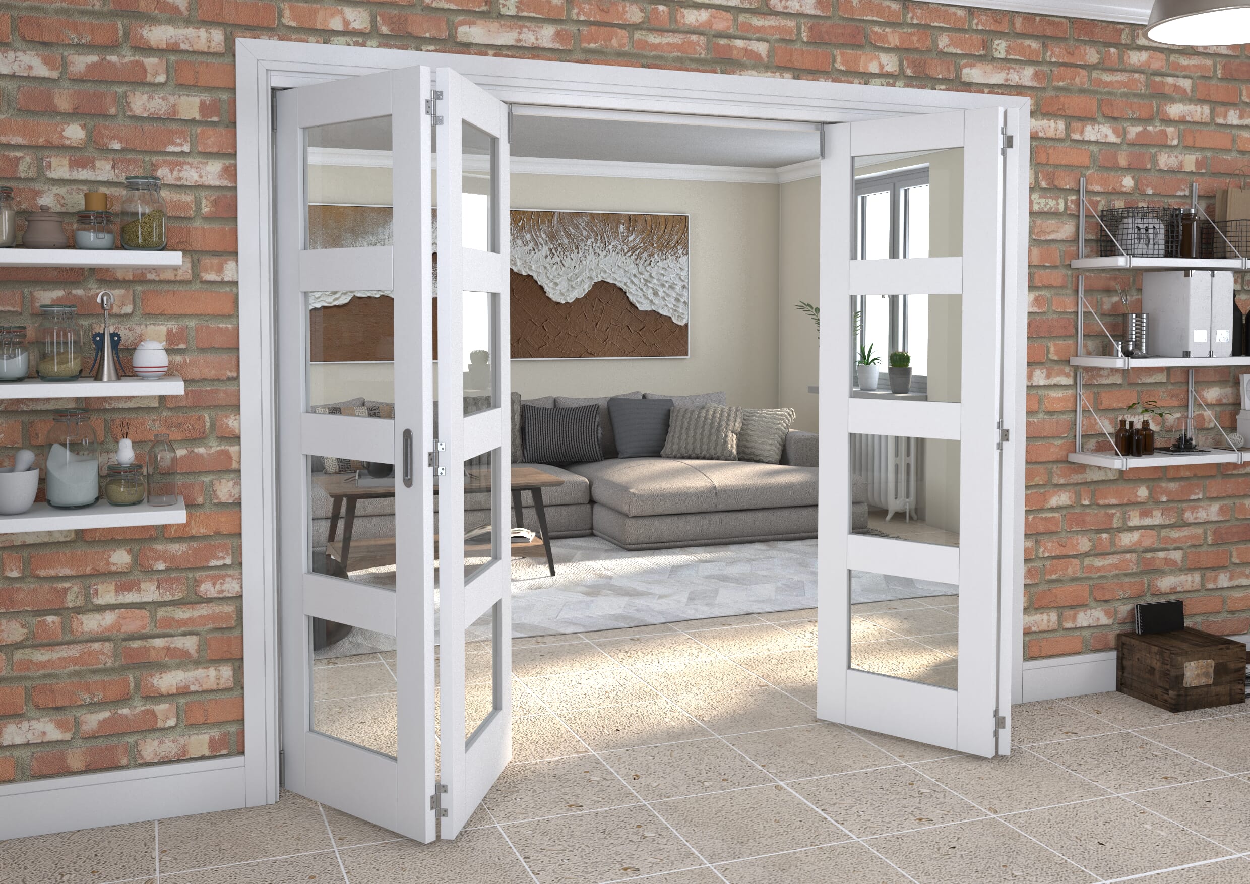 White 4L Roomfold Grande (2 + 2 x 610mm Doors)