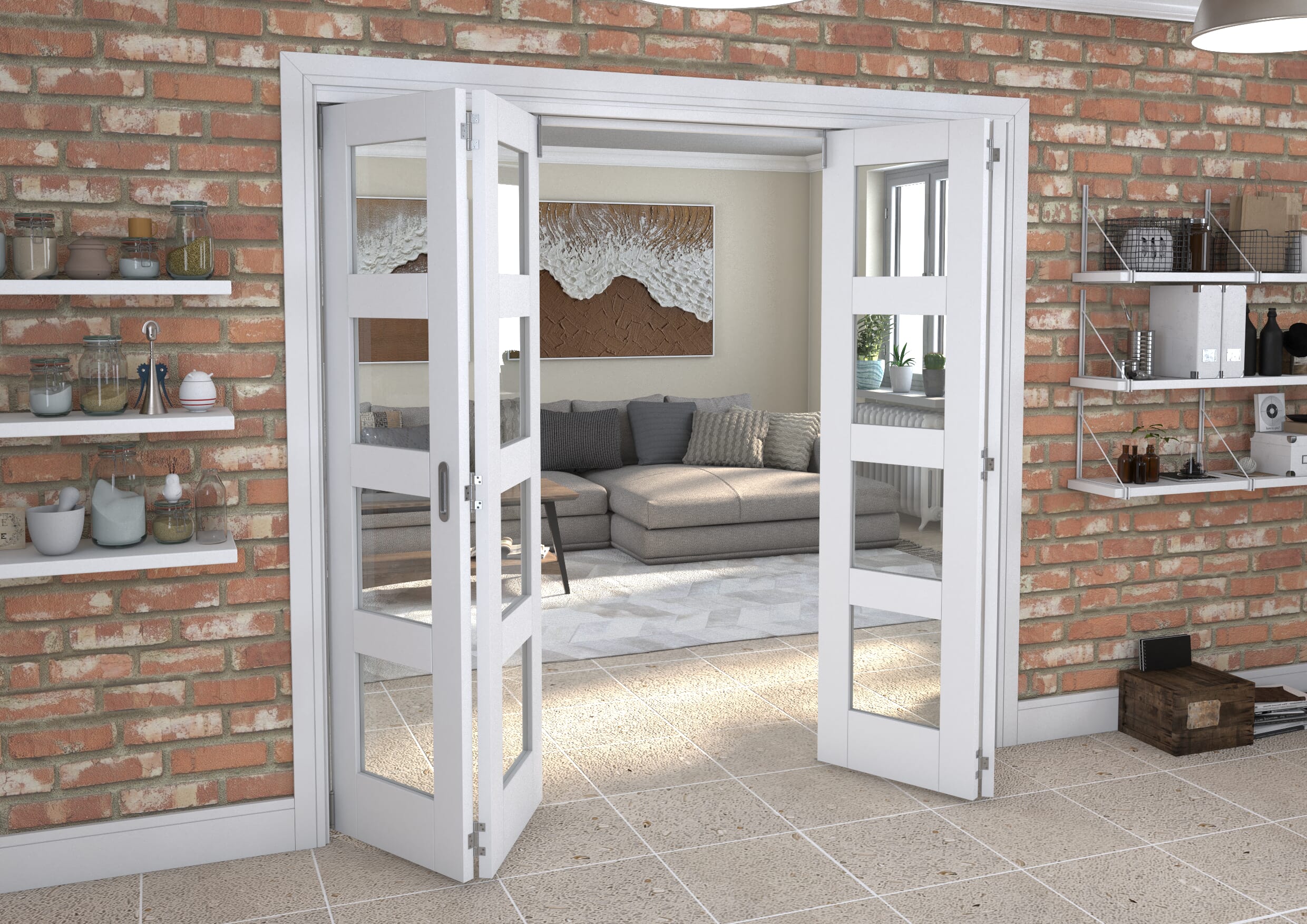 White 4L Roomfold Grande (2 + 2 x 533mm Doors)