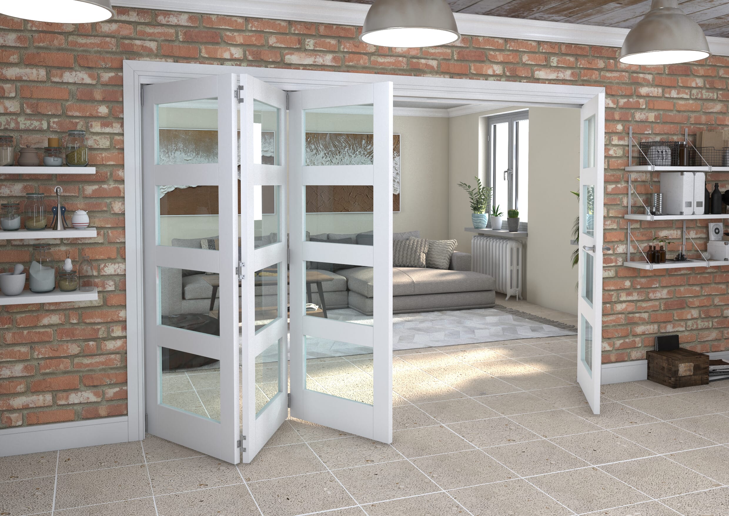 White 4L Roomfold Grande (3 + 1 x 762mm Doors)