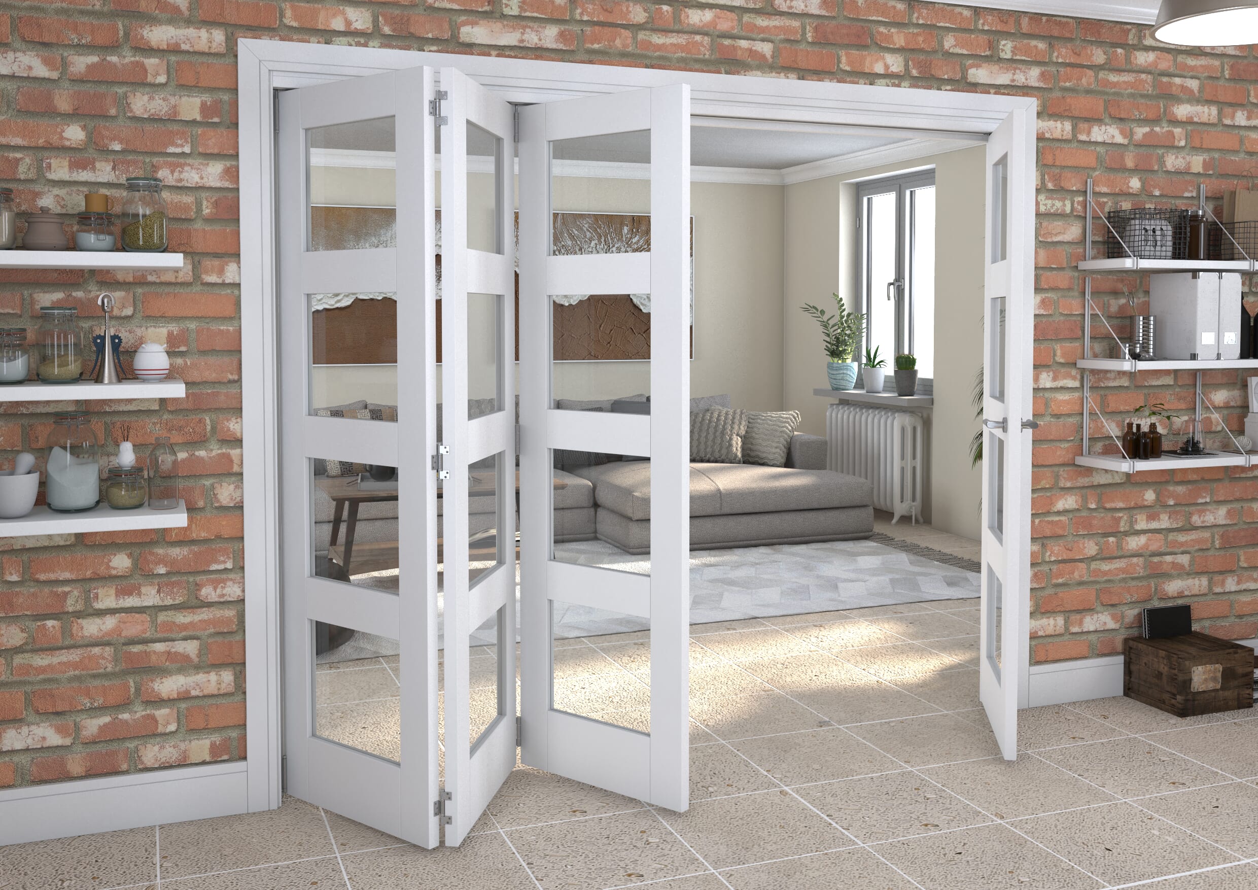 White 4L Roomfold Grande (3 + 1 x 610mm Doors)