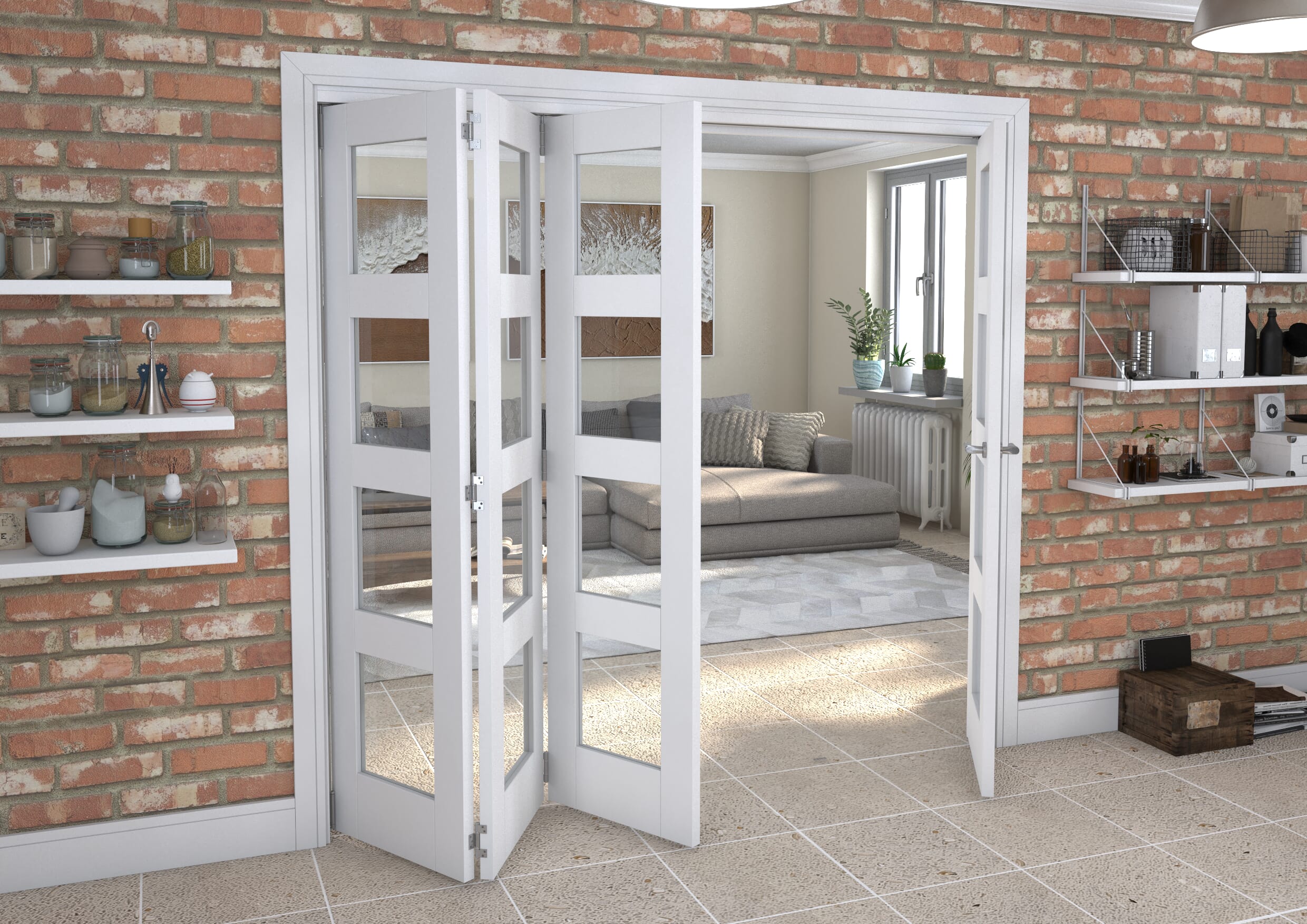 White 4L Roomfold Grande (3 + 1 x 533mm Doors)