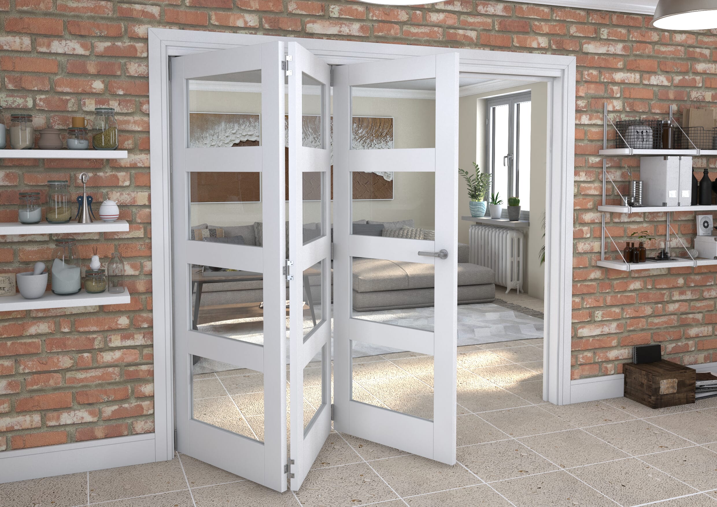 White 4L Roomfold Grande (3 + 0 x 762mm Doors)