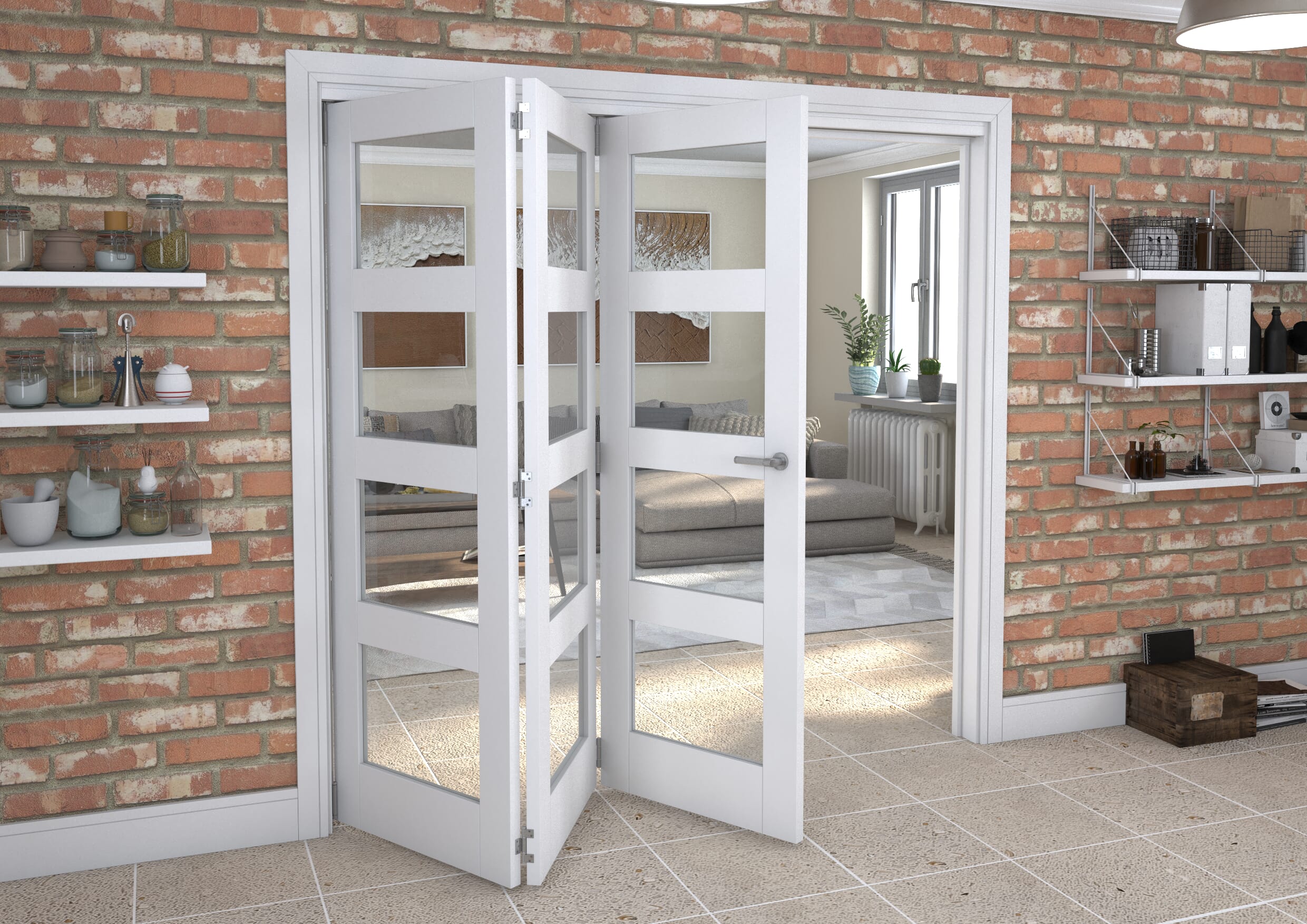 White 4L Roomfold Grande (3 + 0 x 686mm Doors)