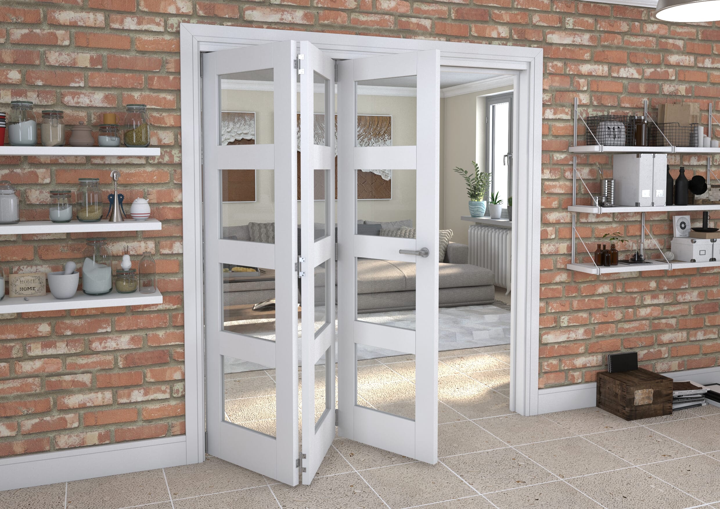 White 4L Roomfold Grande (3 + 0 x 610mm Doors)