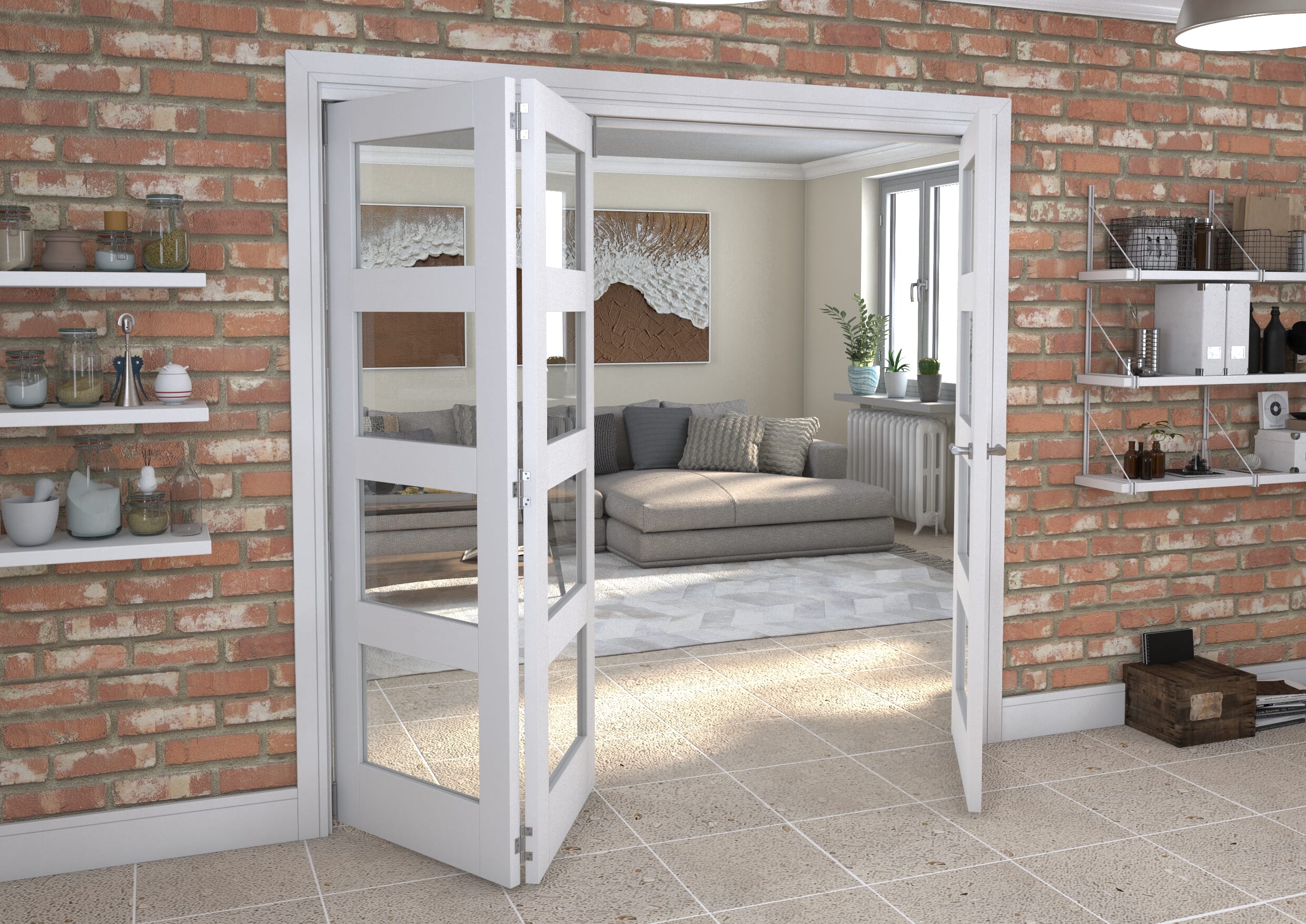 2143x2060x133mm White 4L Roomfold Grande (2+1)