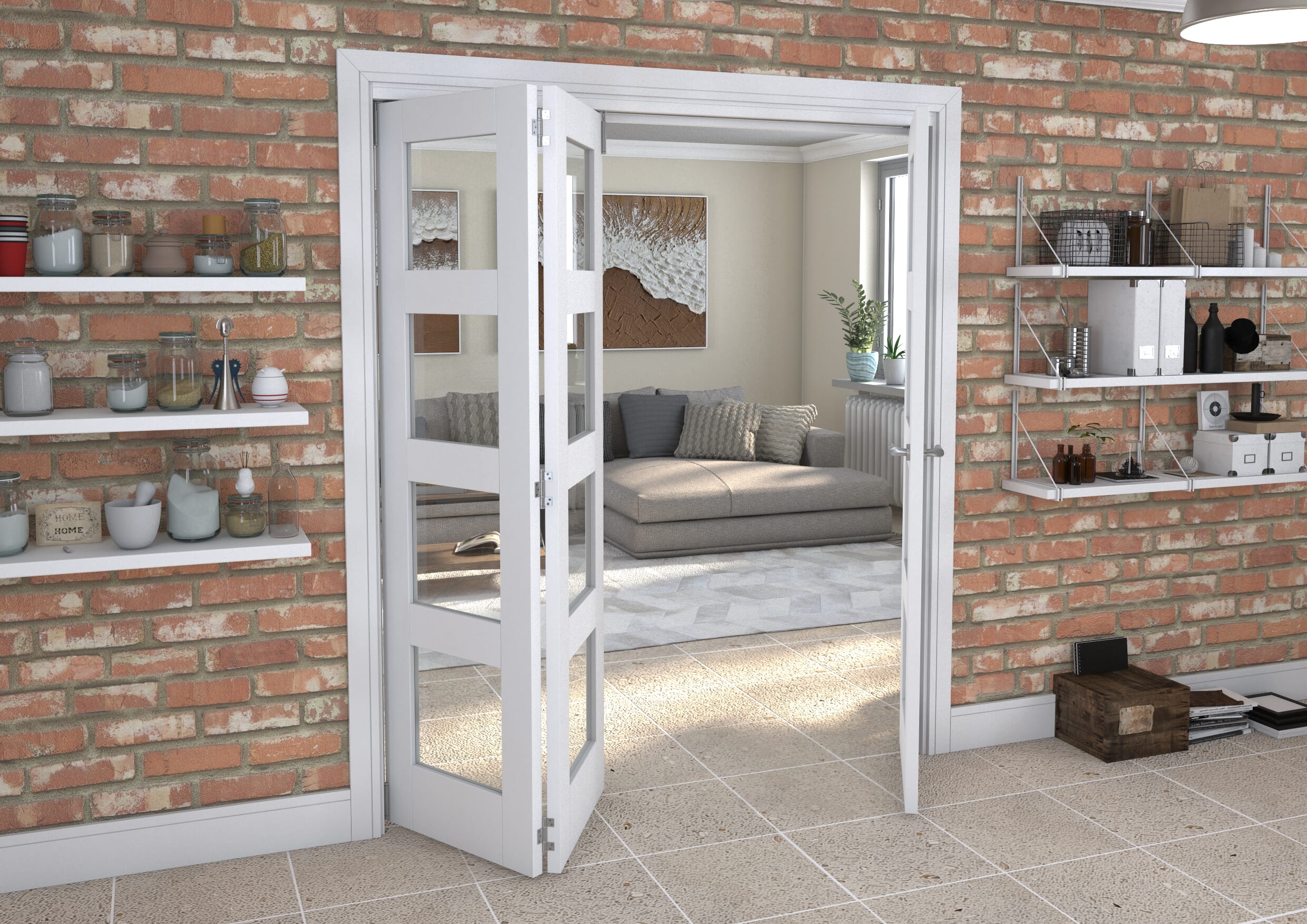 1804x2060x133mm White 4L Roomfold Grande (2+1)