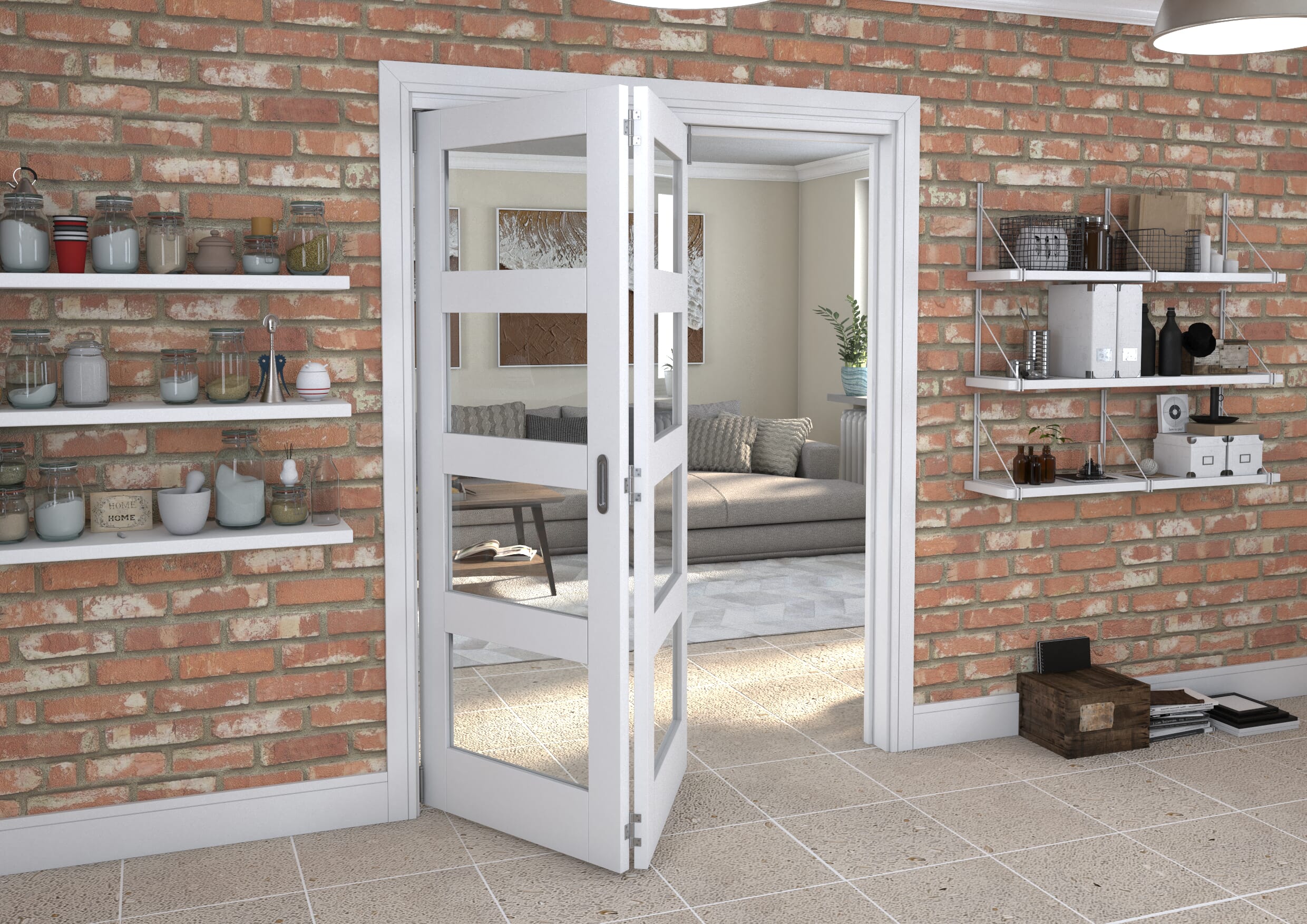 White 4L Roomfold Grande (2 + 0 x 762mm Doors)