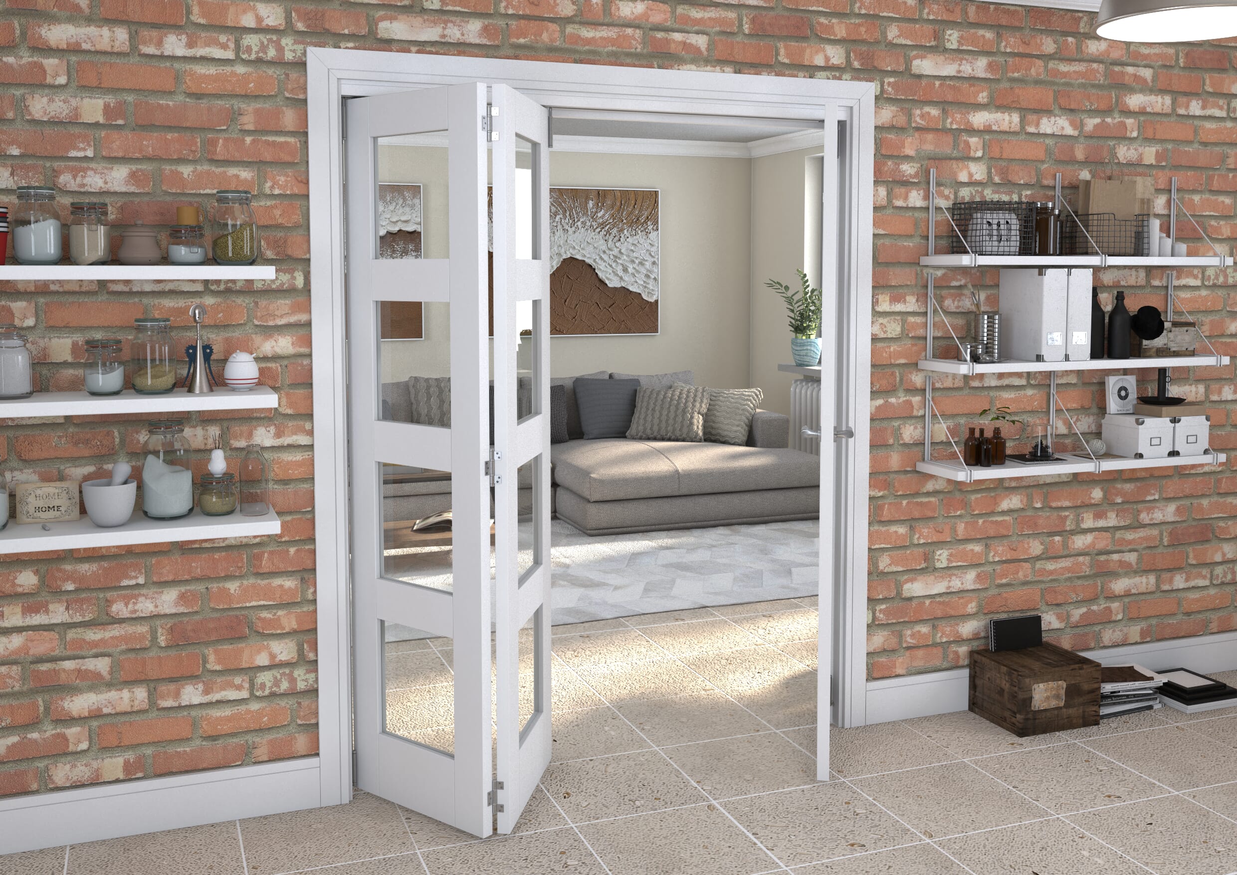 White 4L Roomfold Grande (2 + 1 x 533mm Doors)