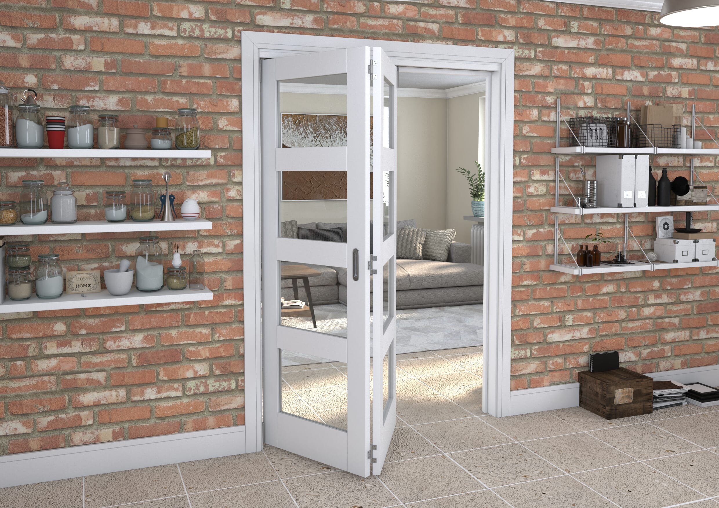 White 4L Roomfold Grande (2 + 0 x 686mm Doors)