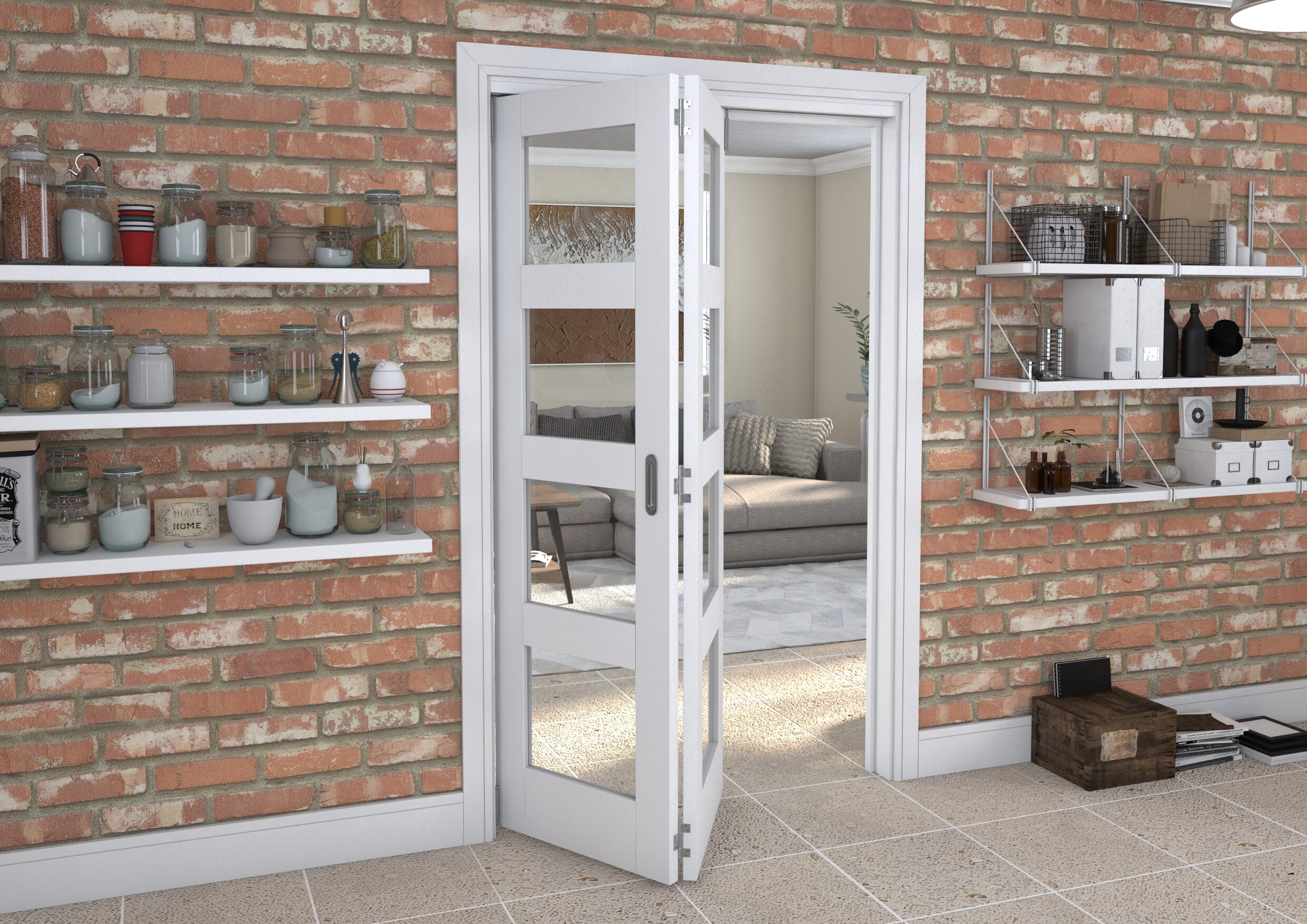 White 4L Roomfold Grande (2 + 0 x 610mm Doors)