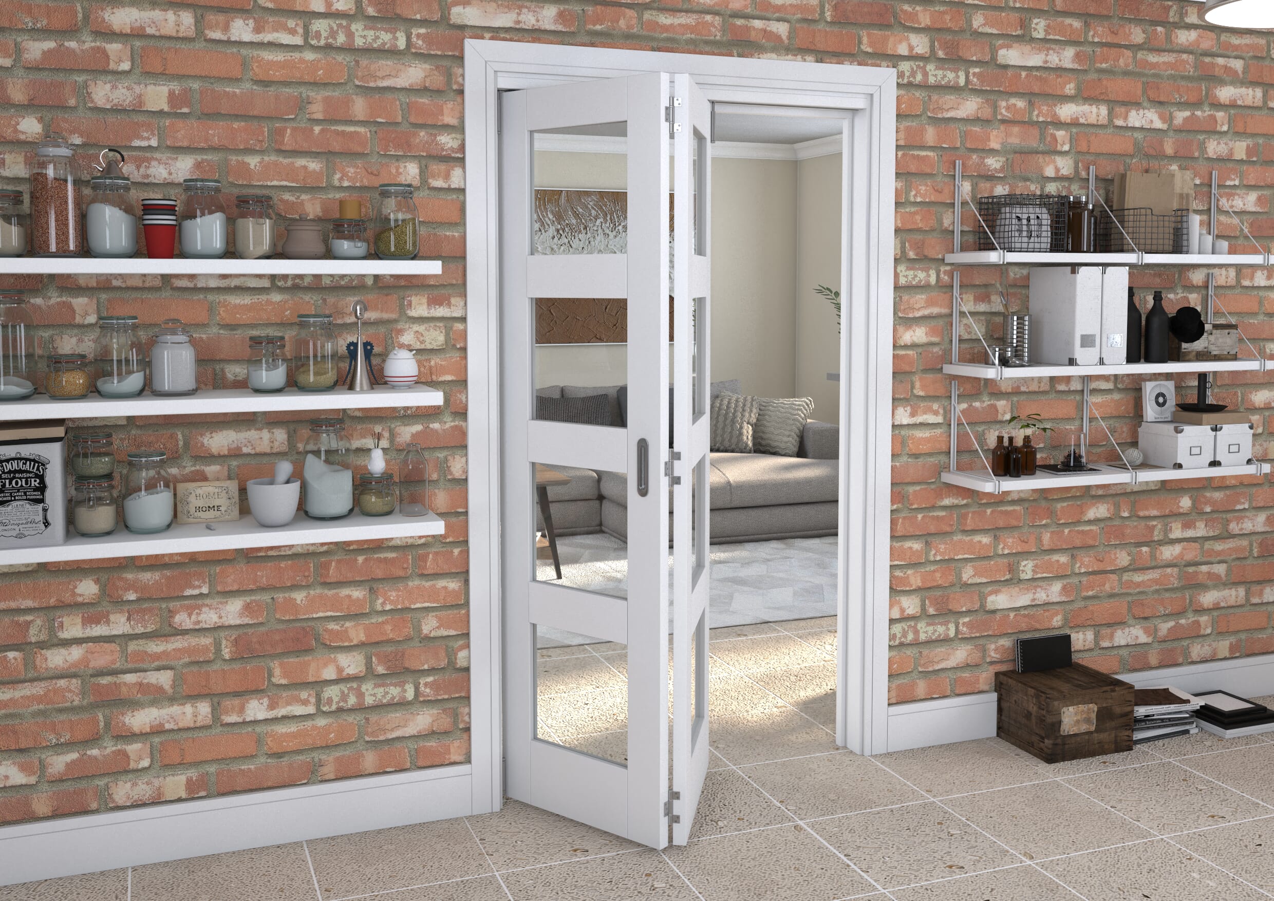 White 4L Roomfold Grande (2 + 0 x 573mm Doors)