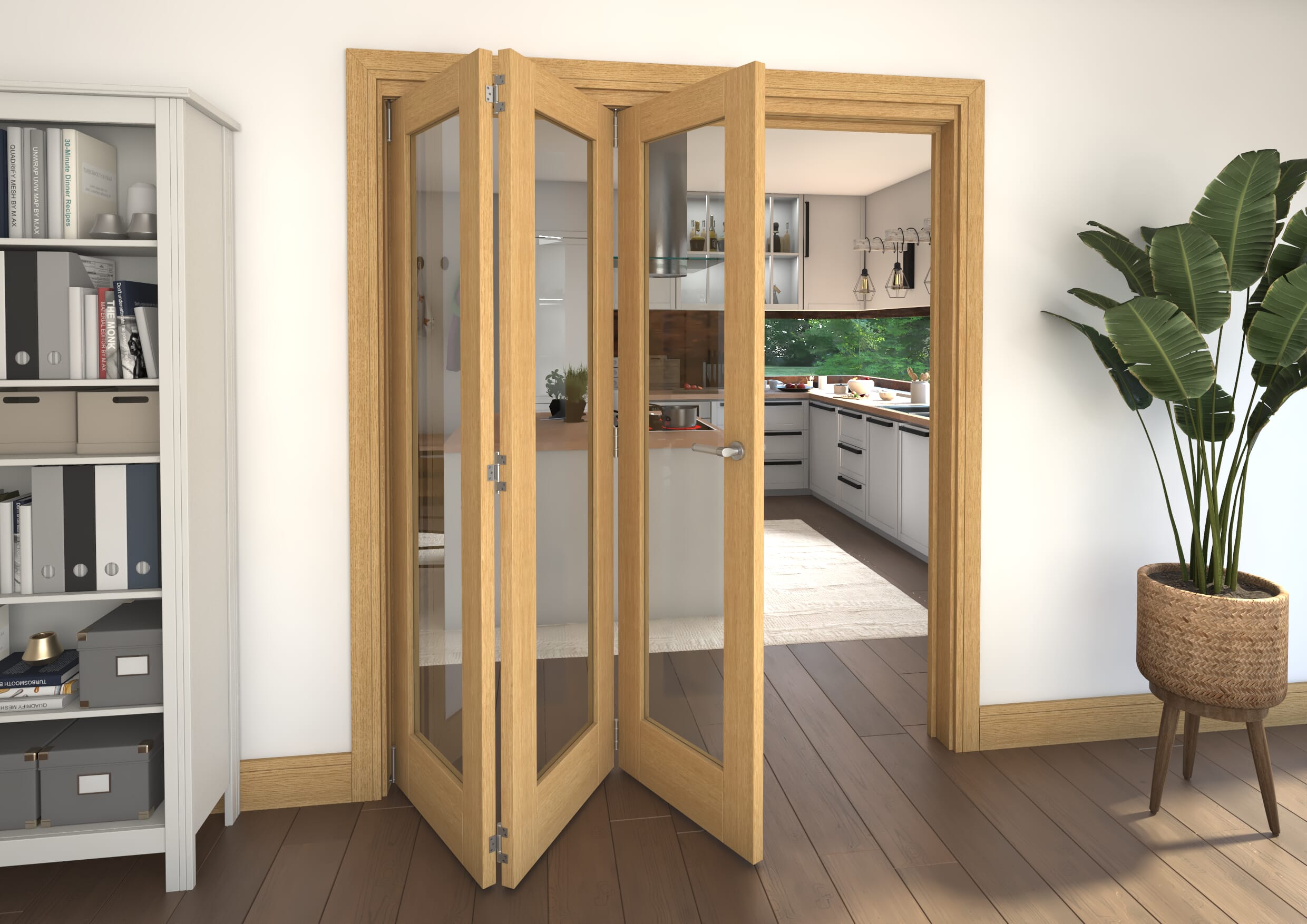 1794x2060x133mm Pref. Oak P10 Roomfold Grande (3+0)