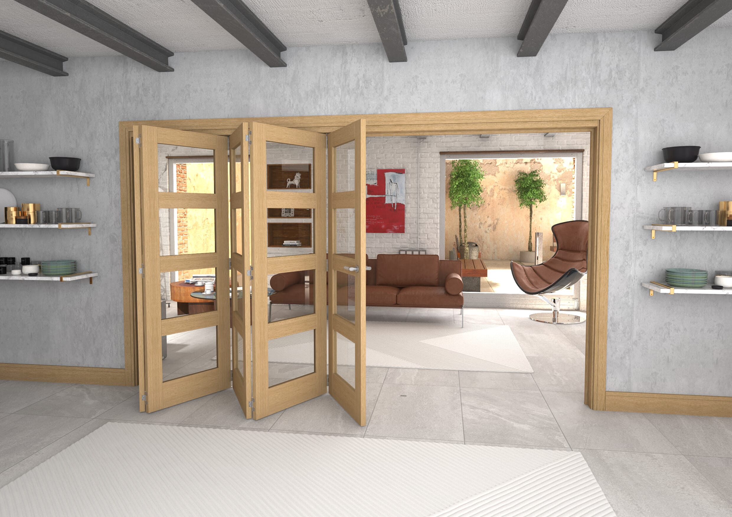 3511x2060x133mm Pref. Oak 4L Roomfold Grande (5+0)