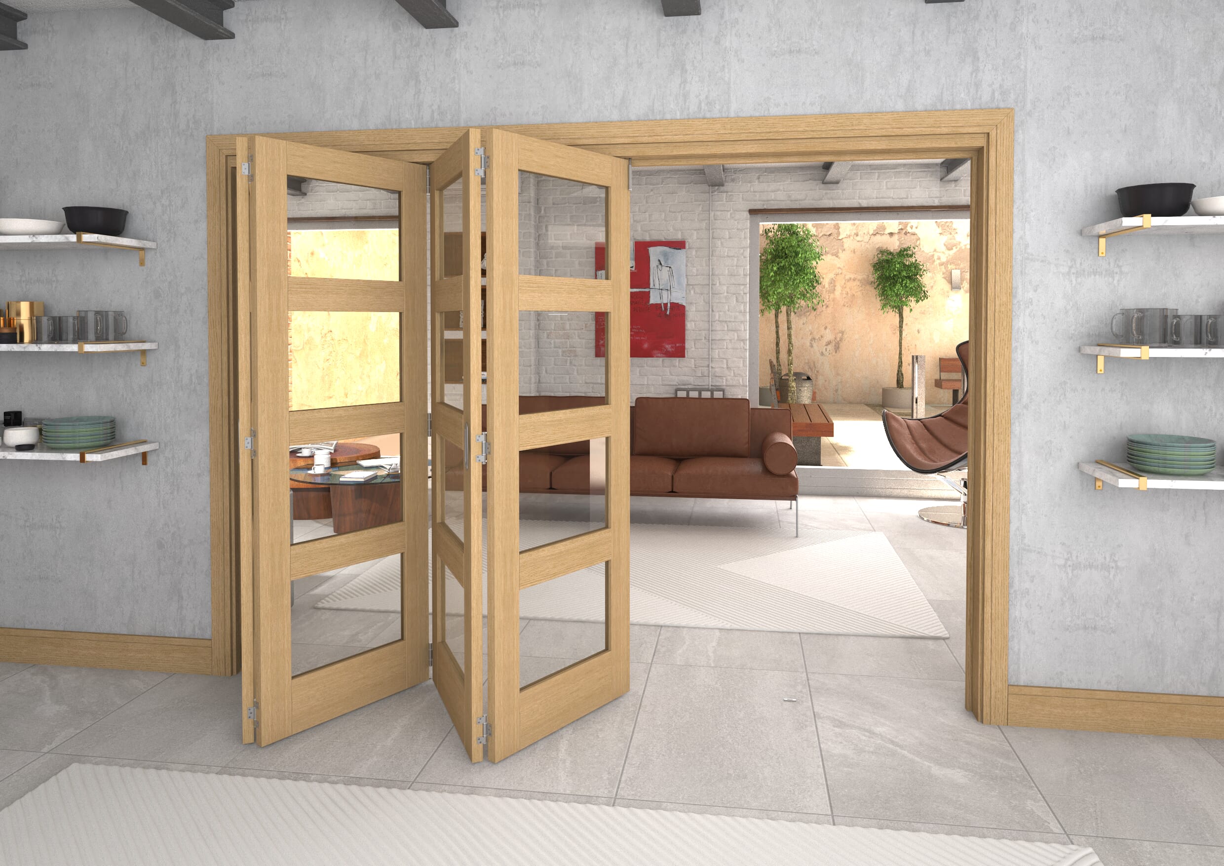 2825x2060x133mm Pref. Oak 4L Roomfold Grande (4+0)