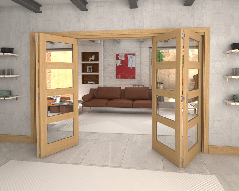 3136x2060x133mm Pref. Oak 4L Roomfold Grande (2+2)