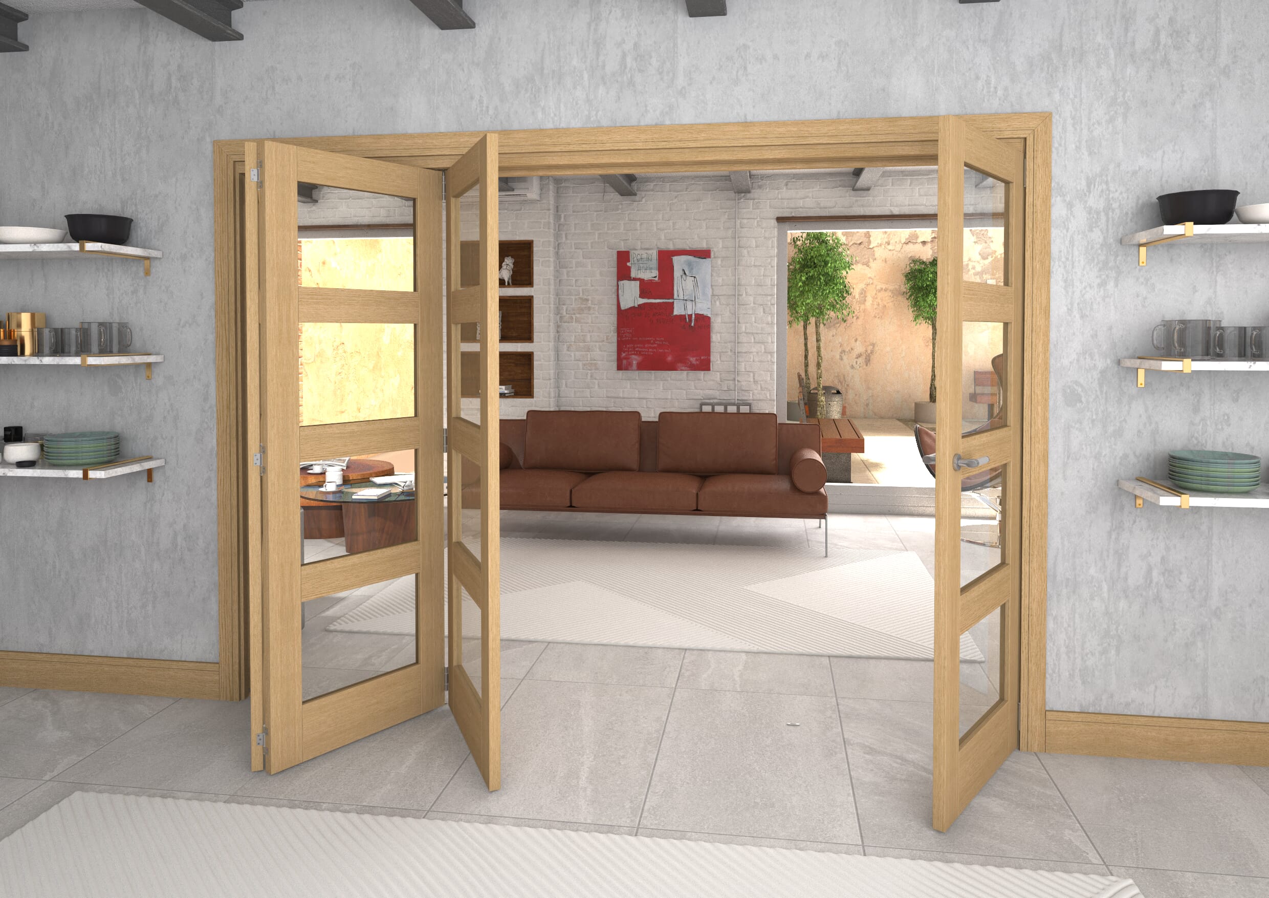 2832x2060x133mm Pref. Oak 4L Roomfold Grande (3+1)