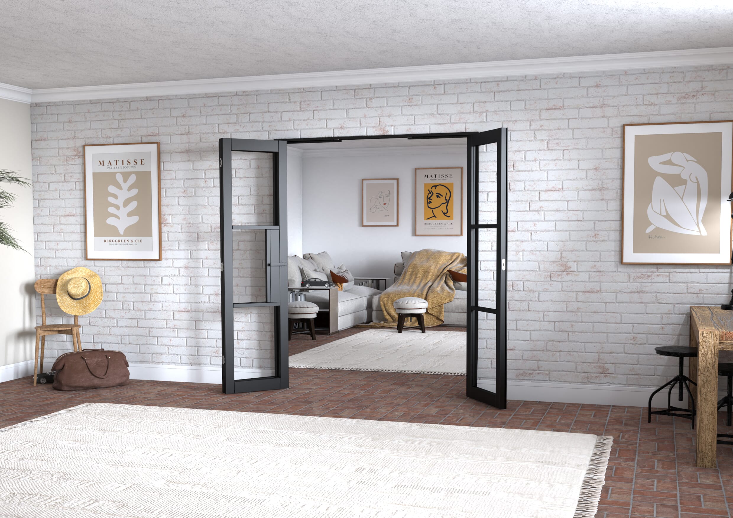 Black Heritage 3 Door Frenchfold (3 x 533mm Doors)