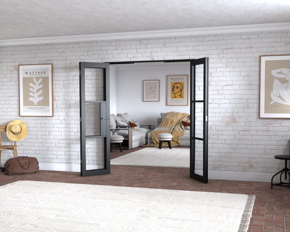 Black Heritage 3 Door Frenchfold (3 x 533mm Doors)