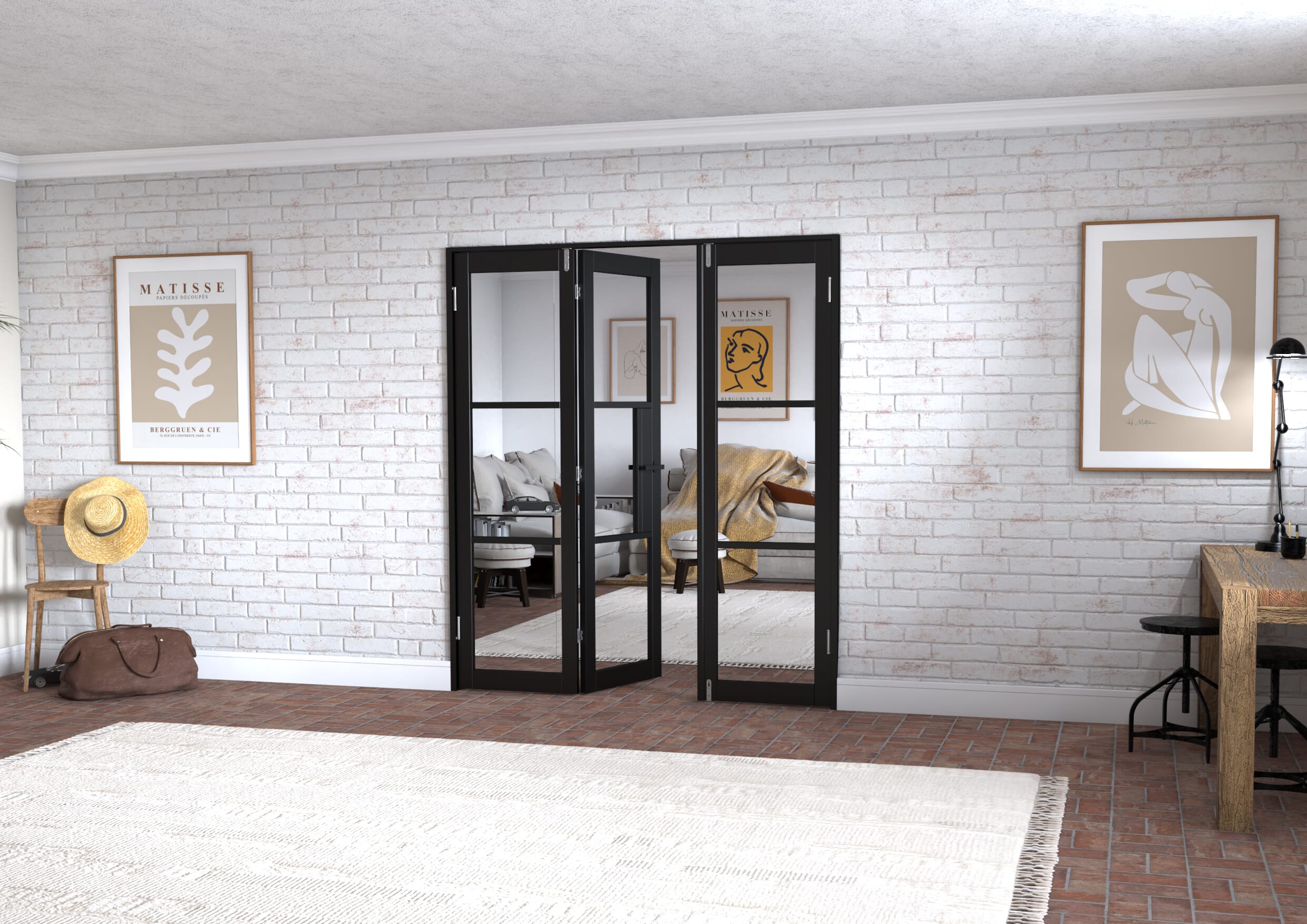Black Heritage 3 Door Frenchfold (3 x 573mm Doors)