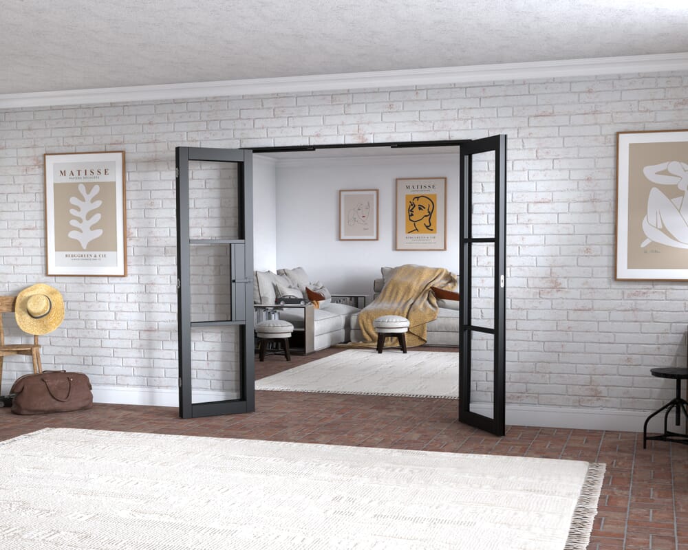 Black Heritage 3 Door Frenchfold (3 x 573mm Doors)