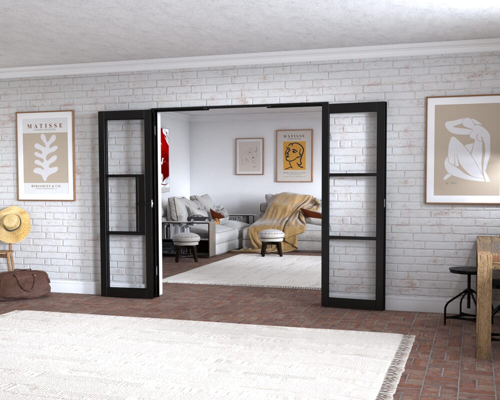 Black Heritage 3 Door Frenchfold (3 x 610mm Doors)
